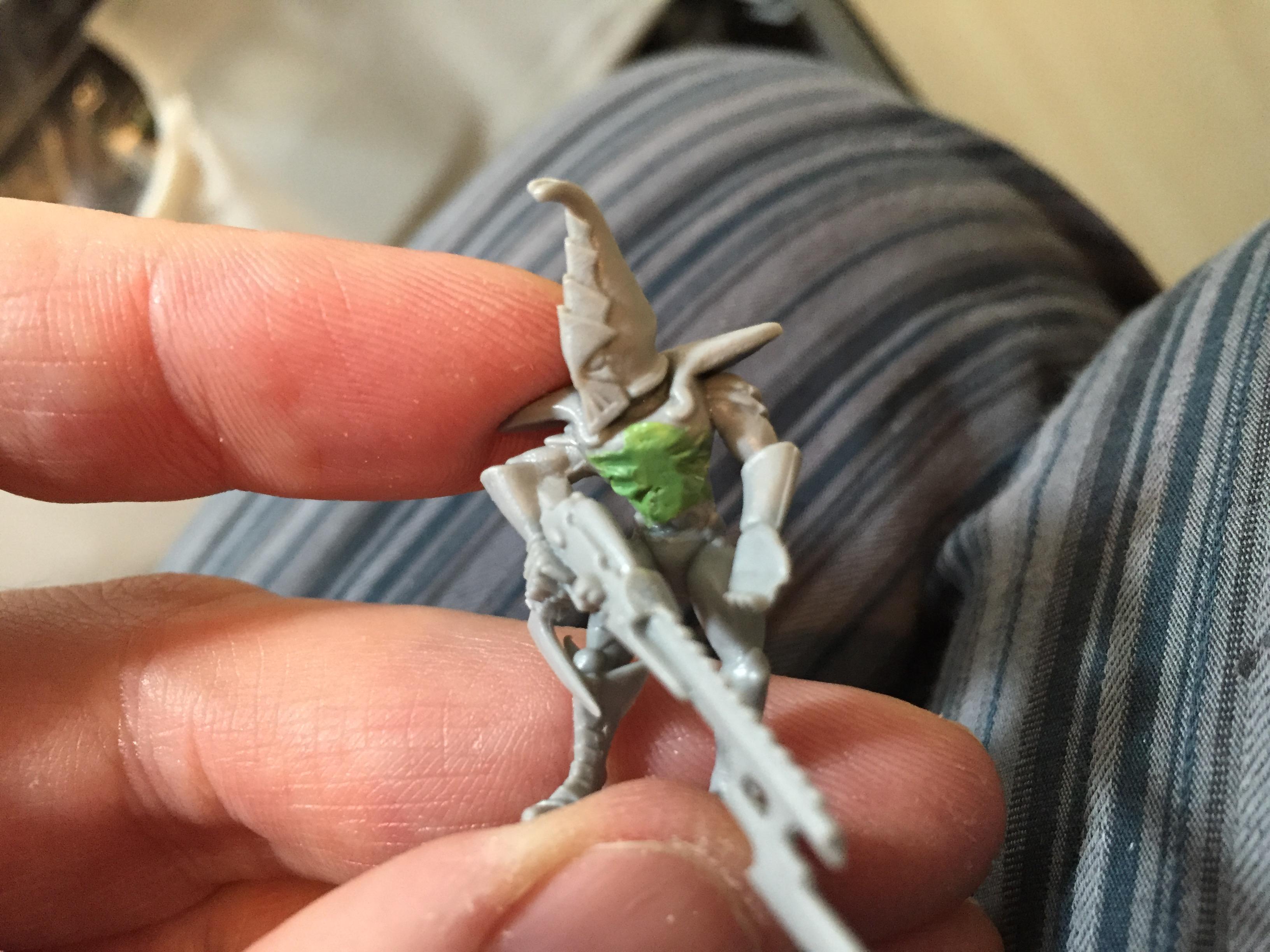 Cracked carapace of Dark Eldar
