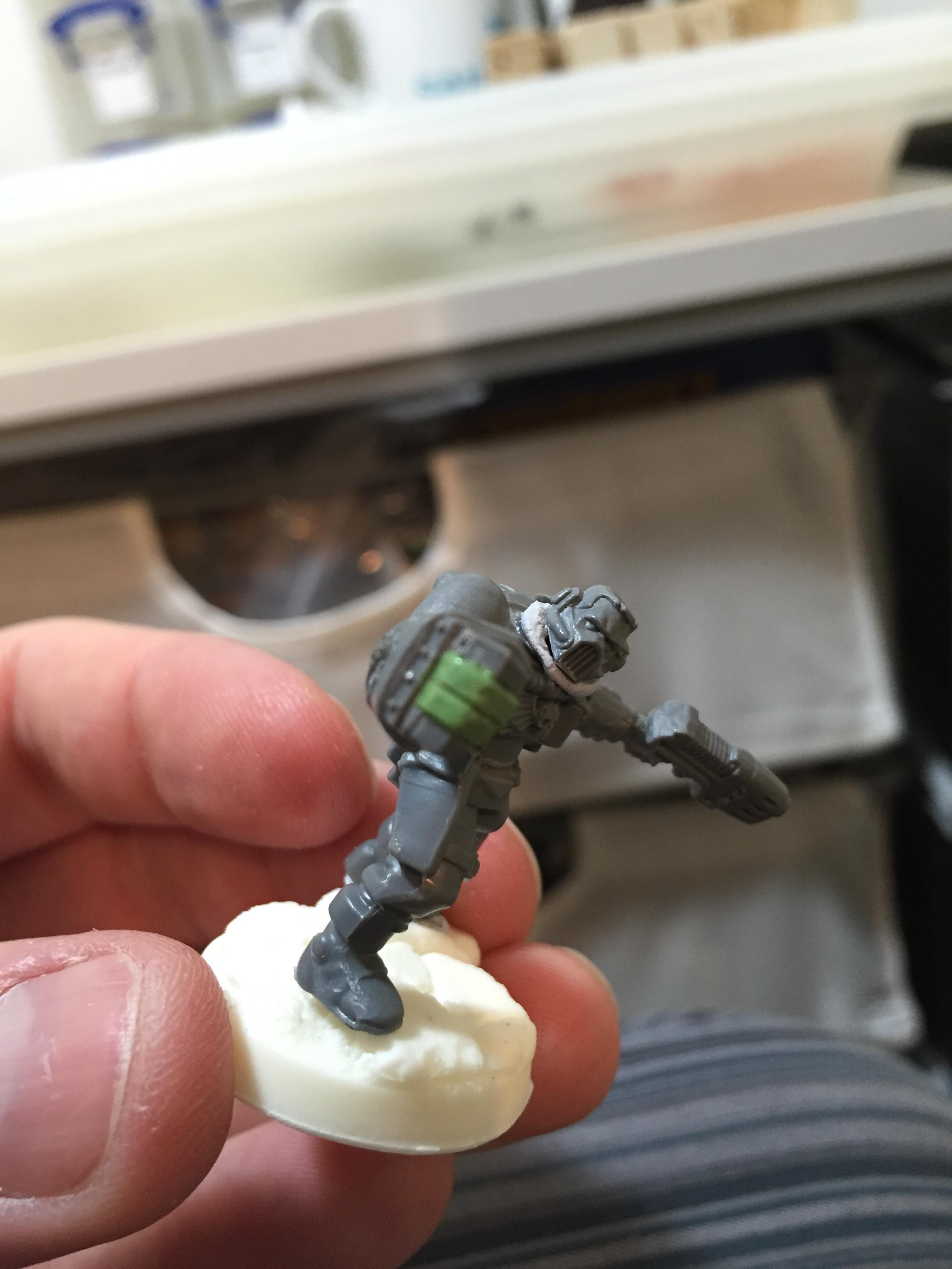 Green stuff augmented Power Fist
