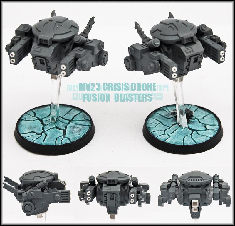 Battlesuit, Conversion, Crisis Battlesuit, Drone, Drones, Fusion Blaster, Tau, Tau Empire
