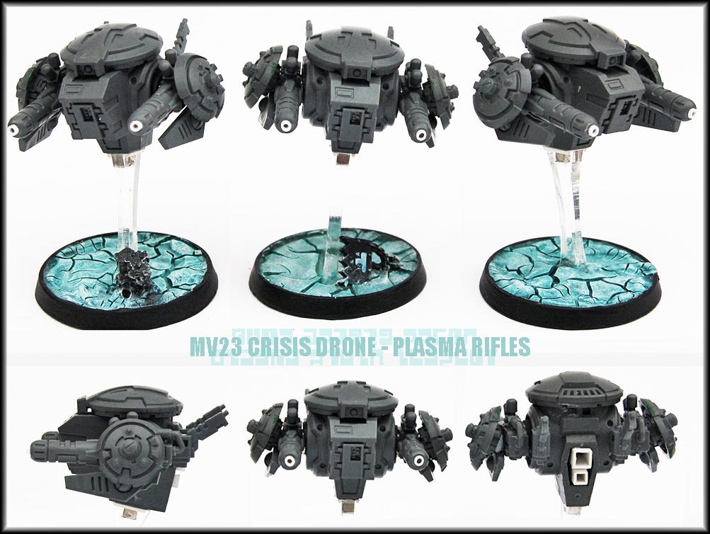 Battlesuit, Conversion, Crisis Battlesuit, Drone, Drones, Plasma Rifle, Tau, Tau Empire