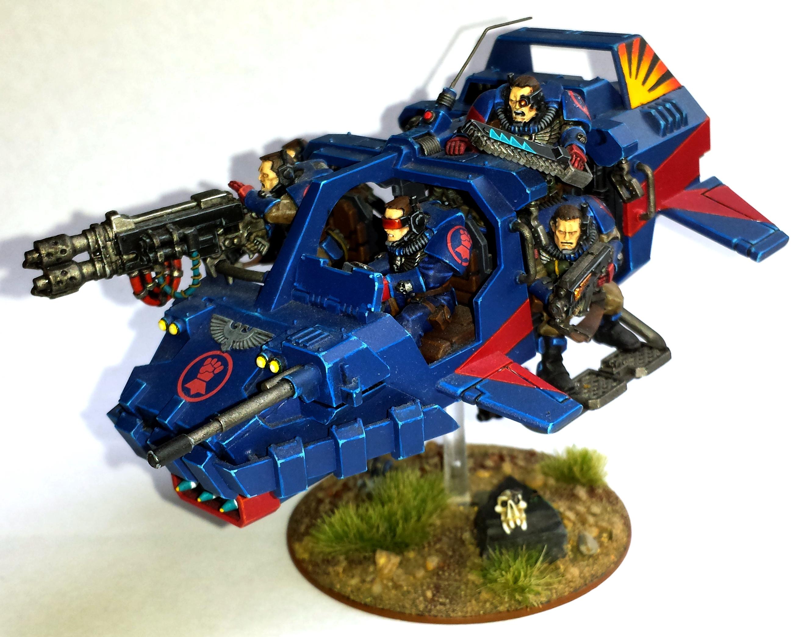 Crimson Fists, Landspeeder Storm, Space Marines, Warhammer 40,000