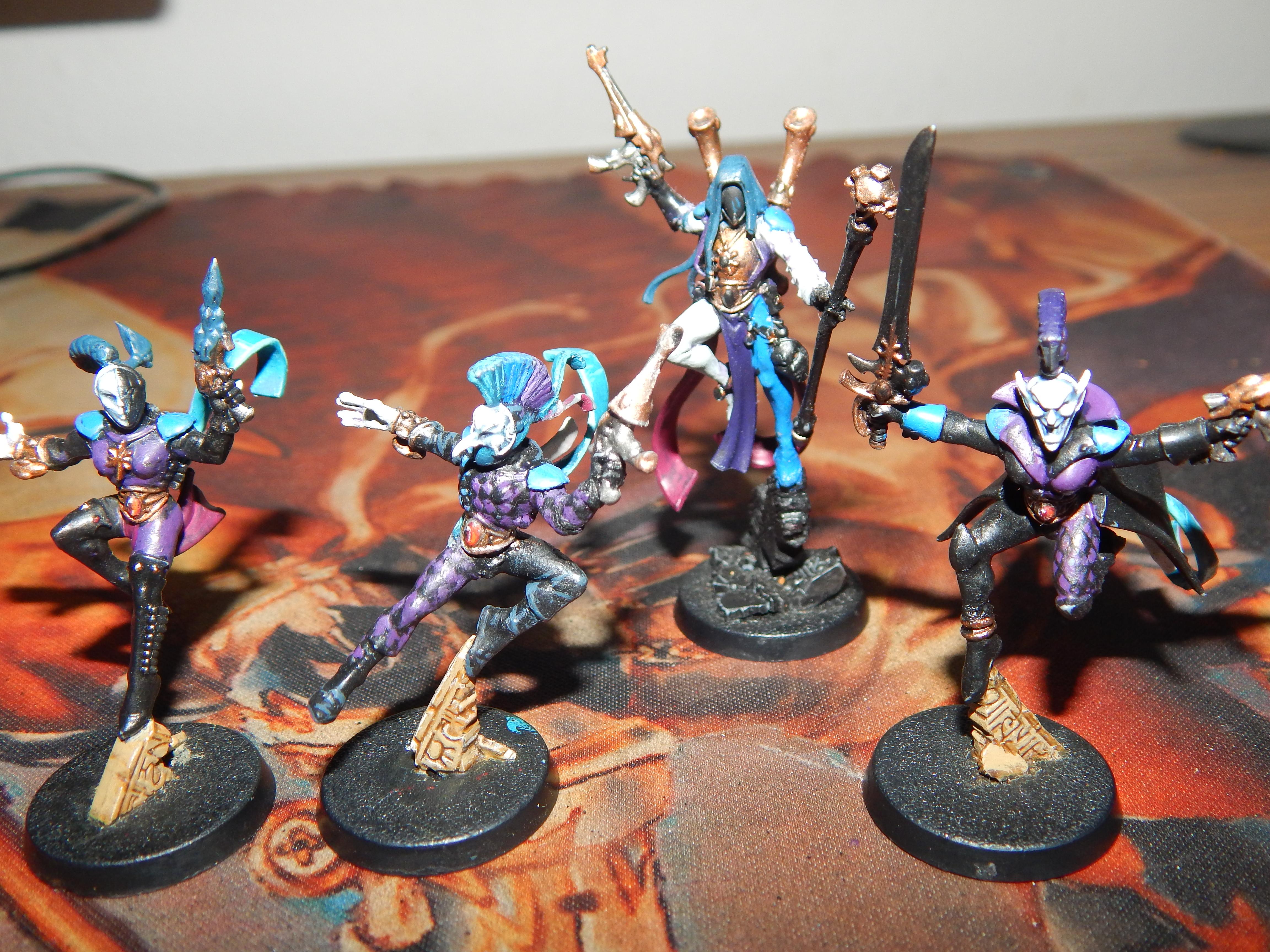 Harlequins, Painting, Purple And Black Harlequins, Warhammer 40,000