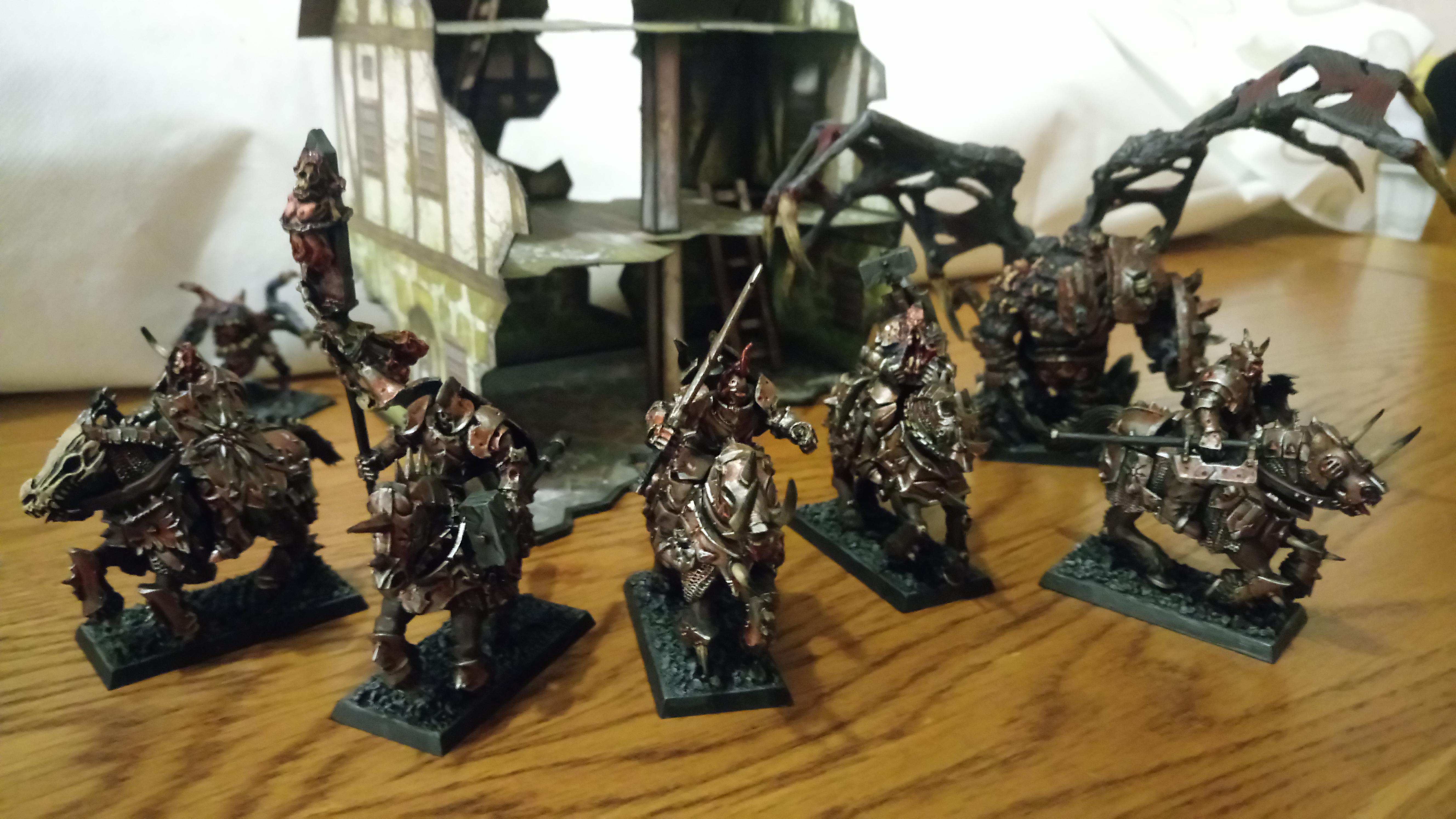 The 9th Age warriors of the dark gods Pestilence Nurgle knights
