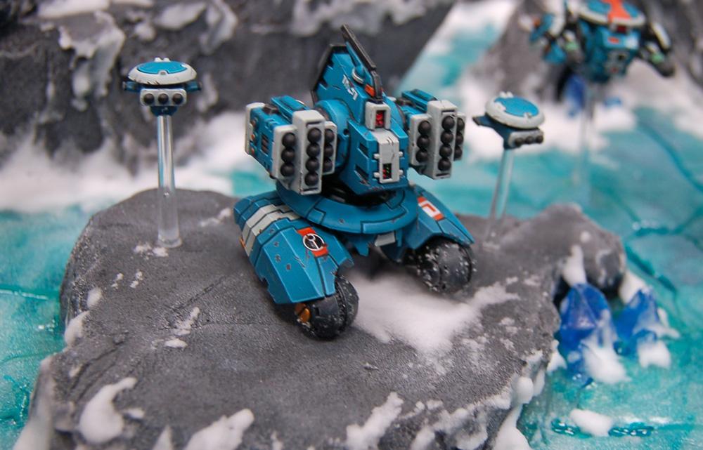 Armies On Parade, Broadsides, Containers, Conversion, Display Board, Drone, Drones, Frozen, Ice, Missile Drones, Mountains, Railway, Snow, Tau, Tau Empire