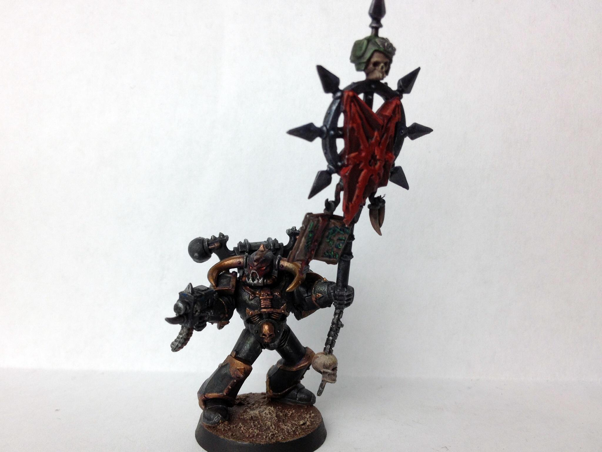 Black Legion, Chaos, Warhammer 40,000 - Black Legion Icon Bearer ...