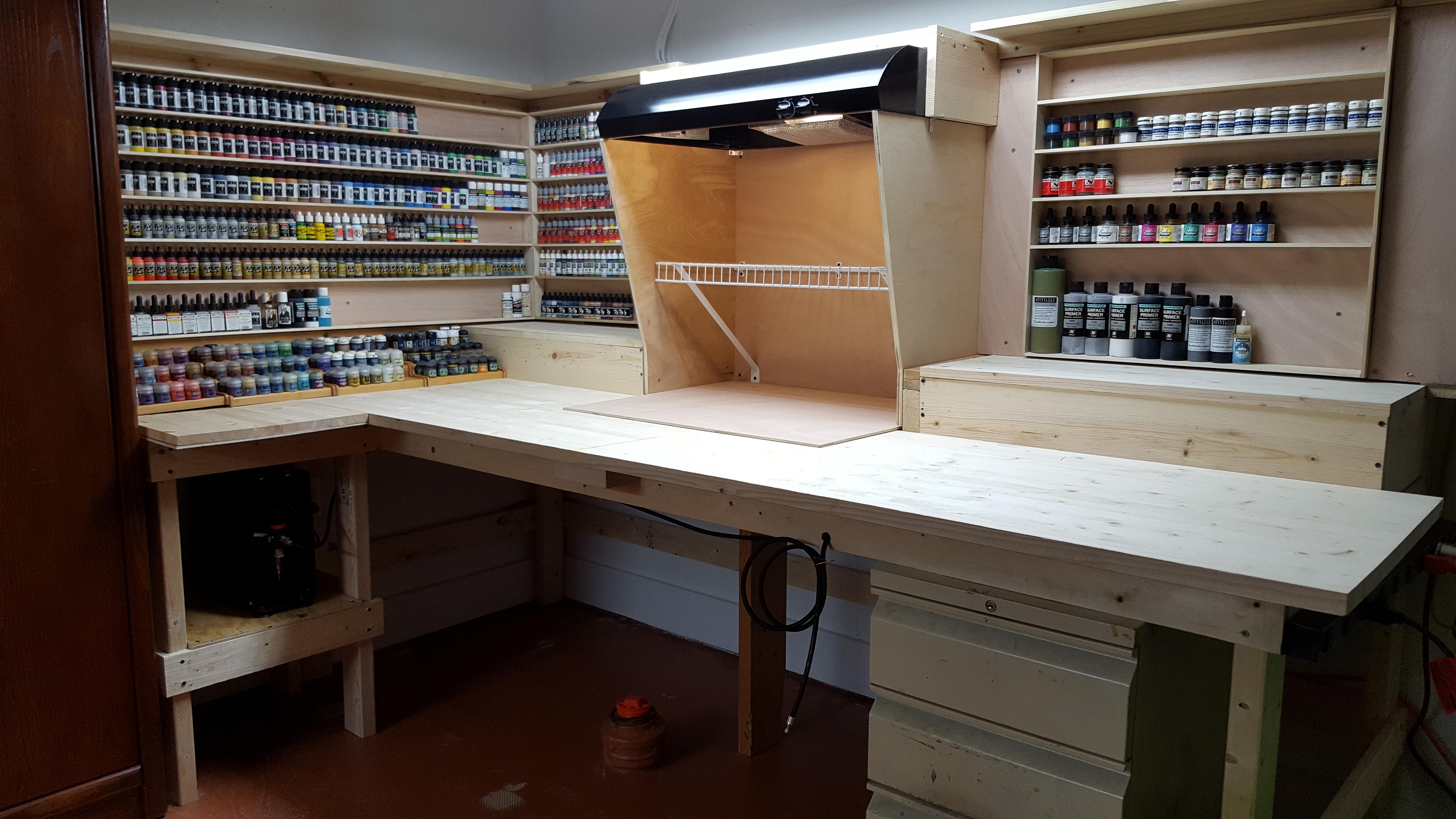 Bench, Painting, Workbench