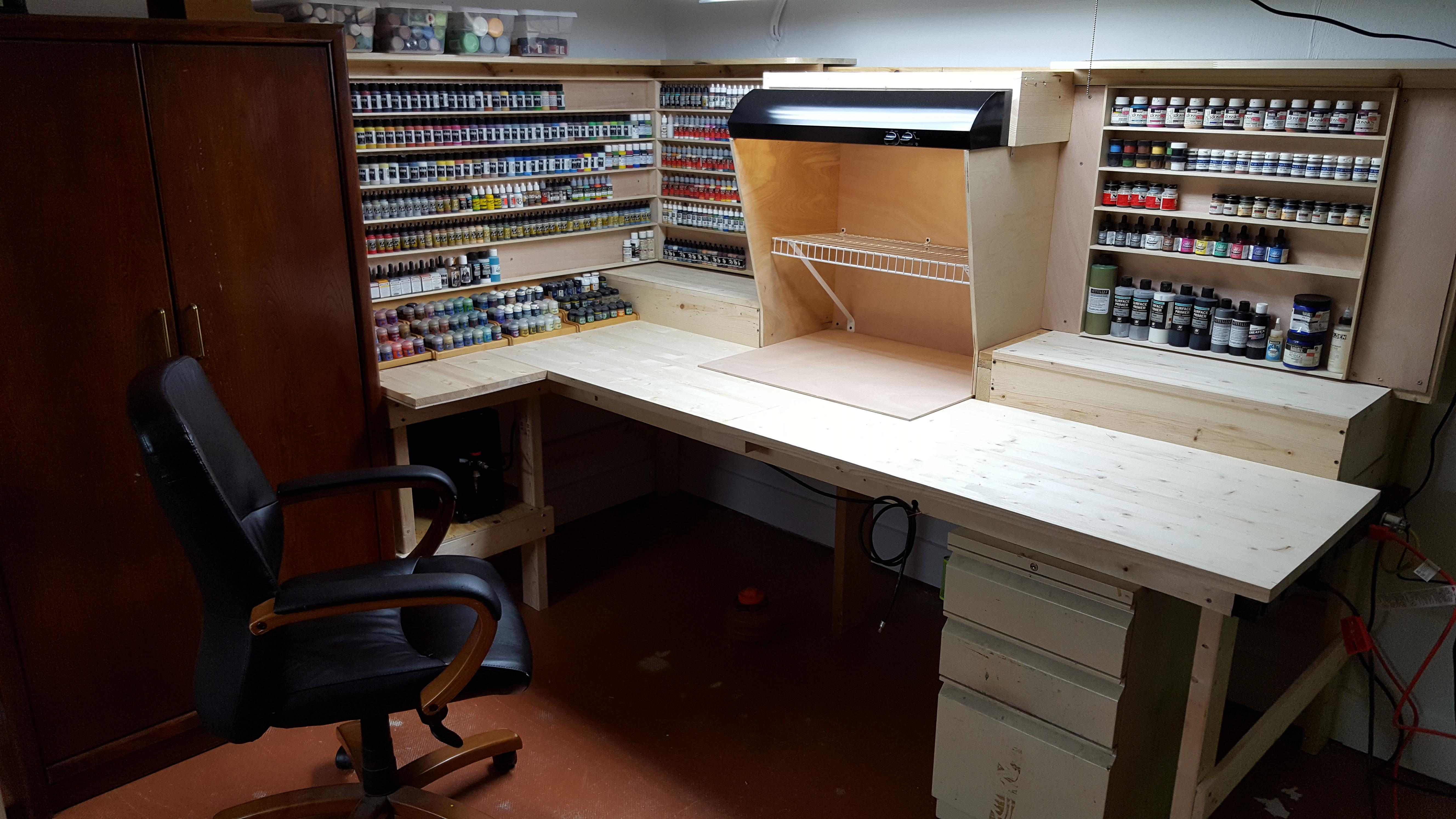 Bench, Painting, Workbench