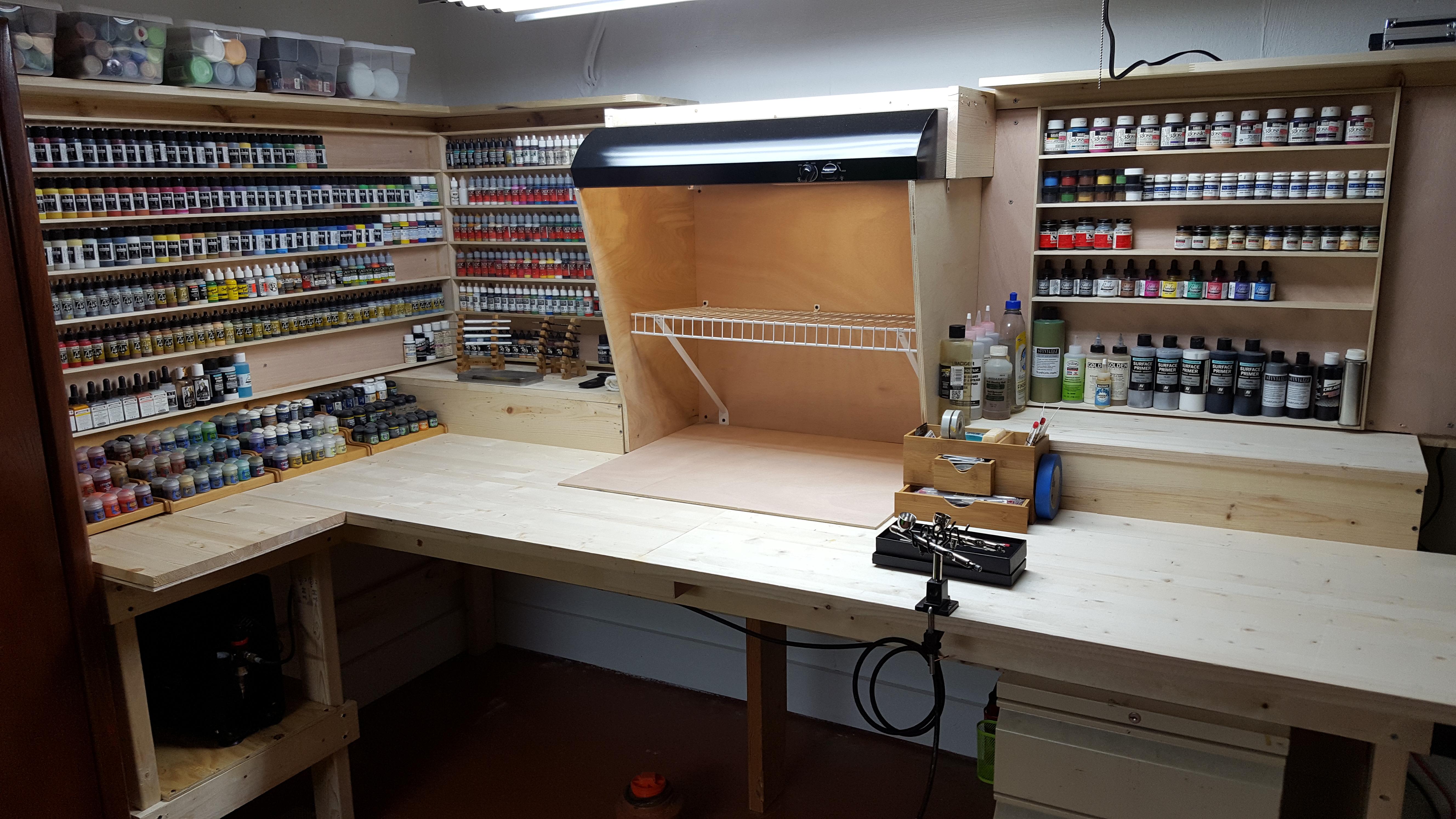 Bench, Painting, Workbench