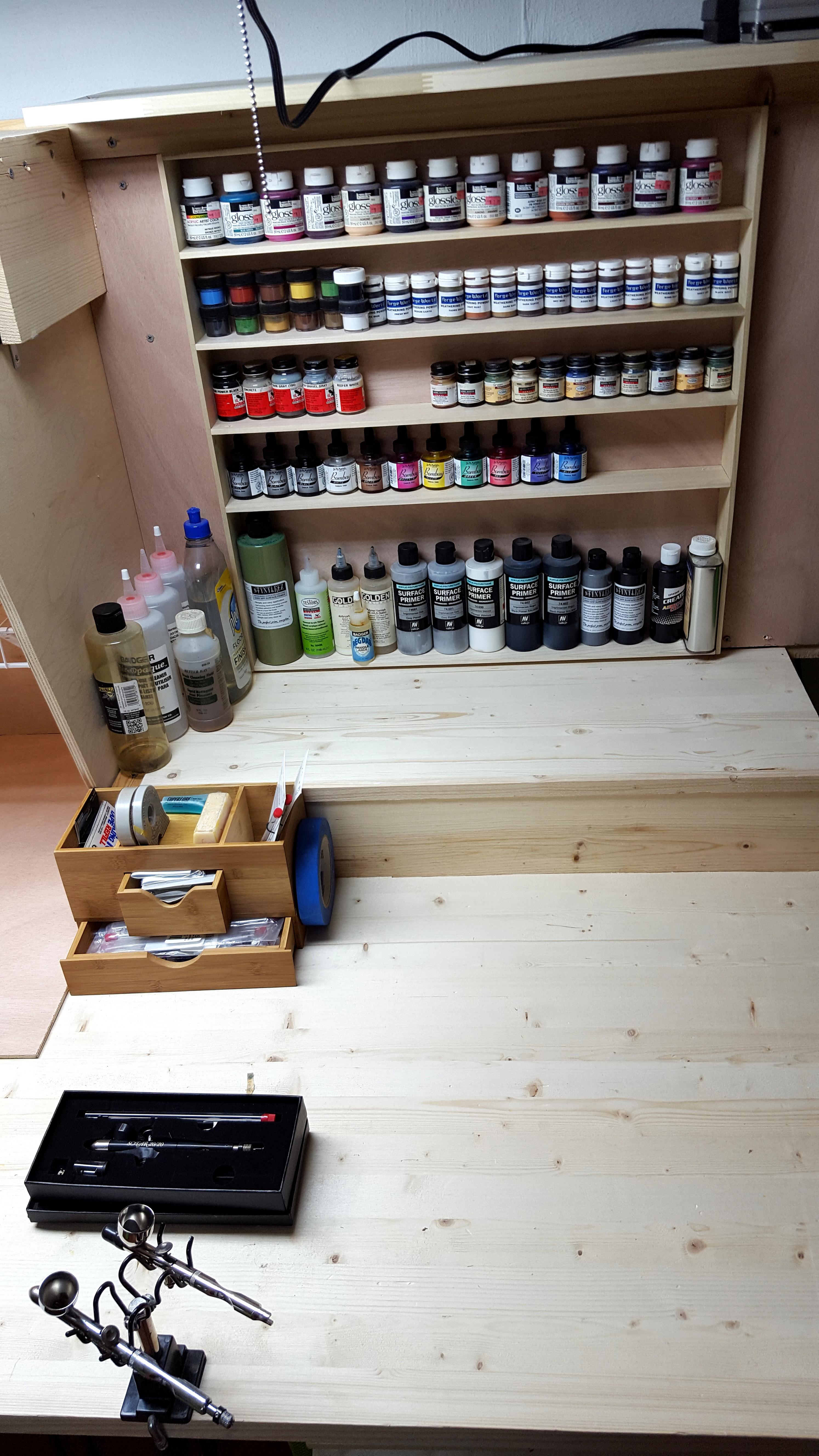 Bench, Painting, Workbench