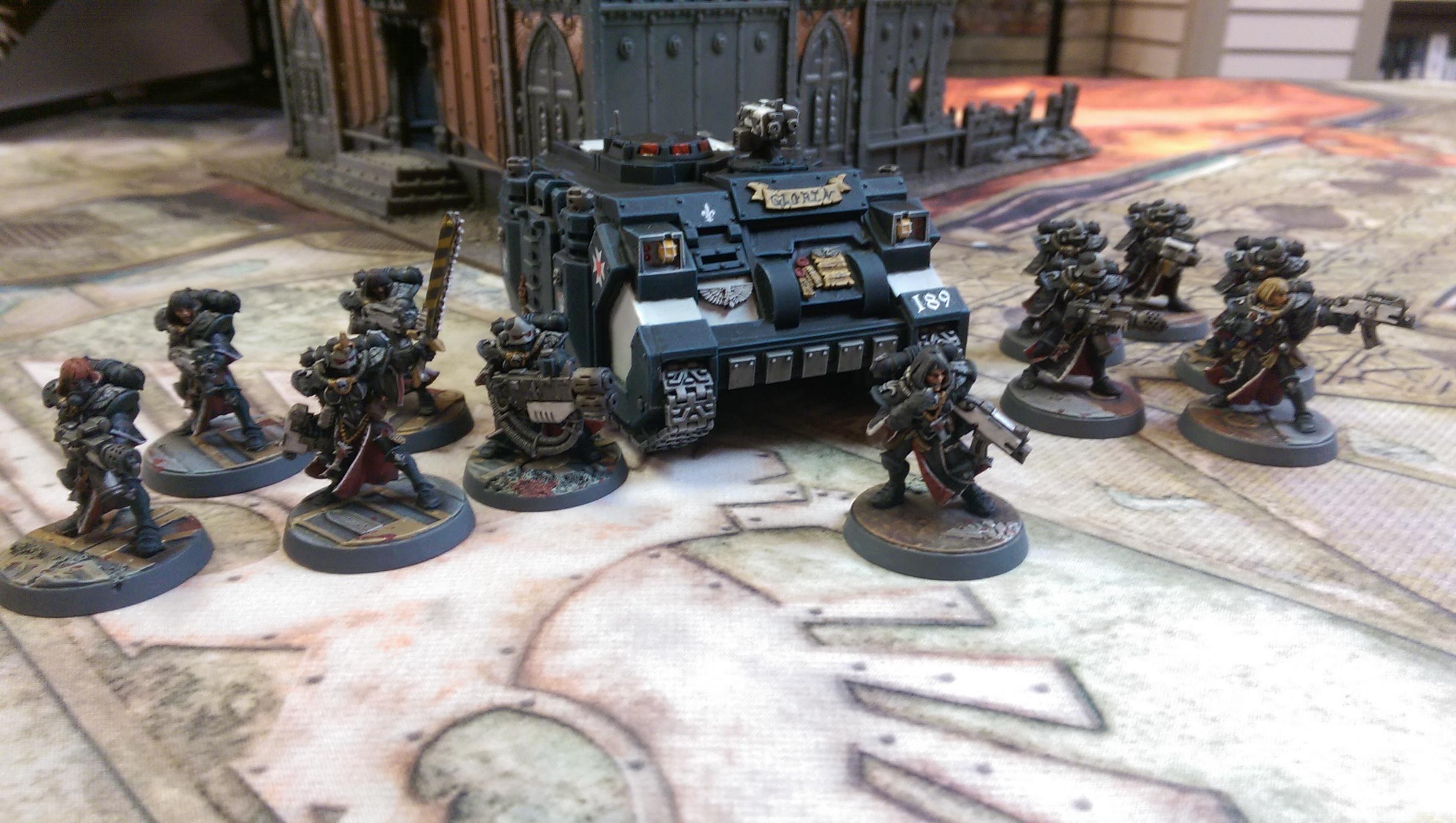 Adepta Sororitas, Rhino, Sisters Of Battle, Urban Base, Valorous Heart