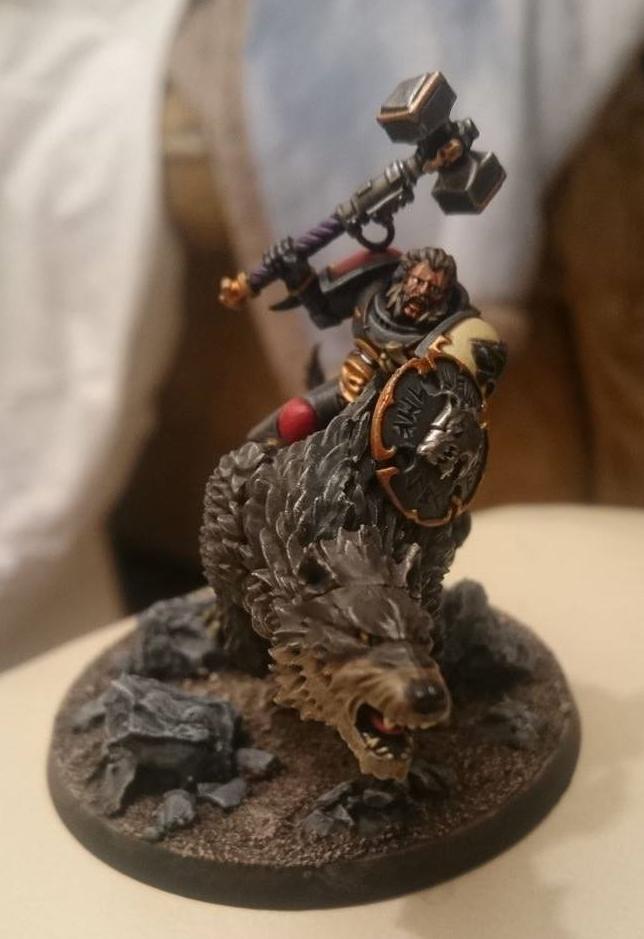 Space Wolves Thunderwolf Cavalry with Thunder Hammer and Storm Shield