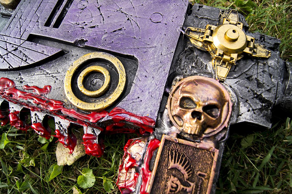 Up close detail shot of our Soul Drinkers Chainsword