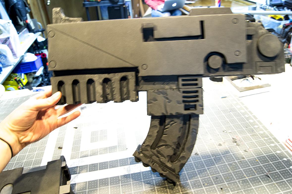 Bolter, Build, Chaos Space Marines, Foam, Life Size, Space Marines, Warhammer 40,000