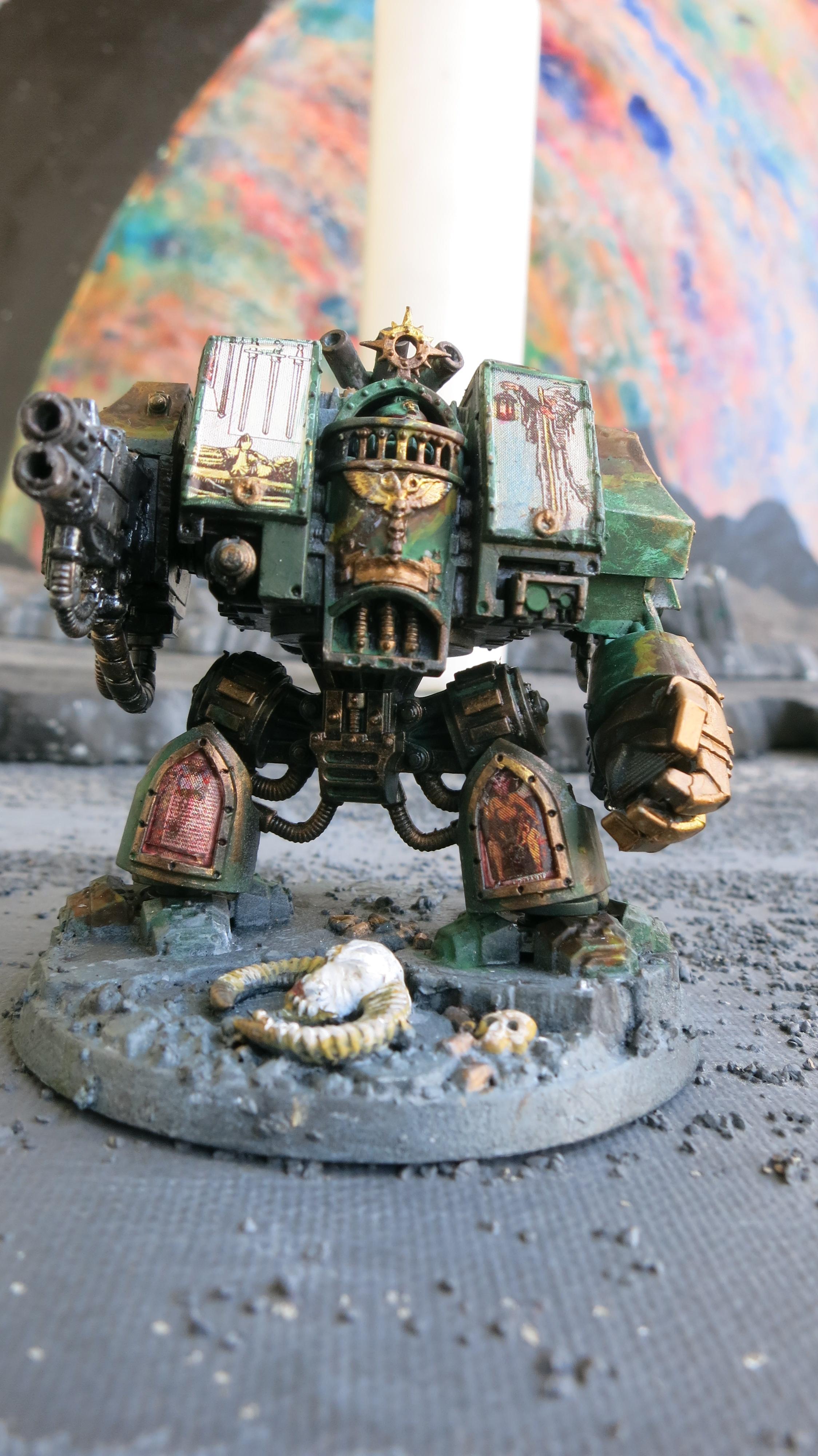 Camouflage, Deathwing, Multi-melta, Power Fist, Vernerable Dreadnought