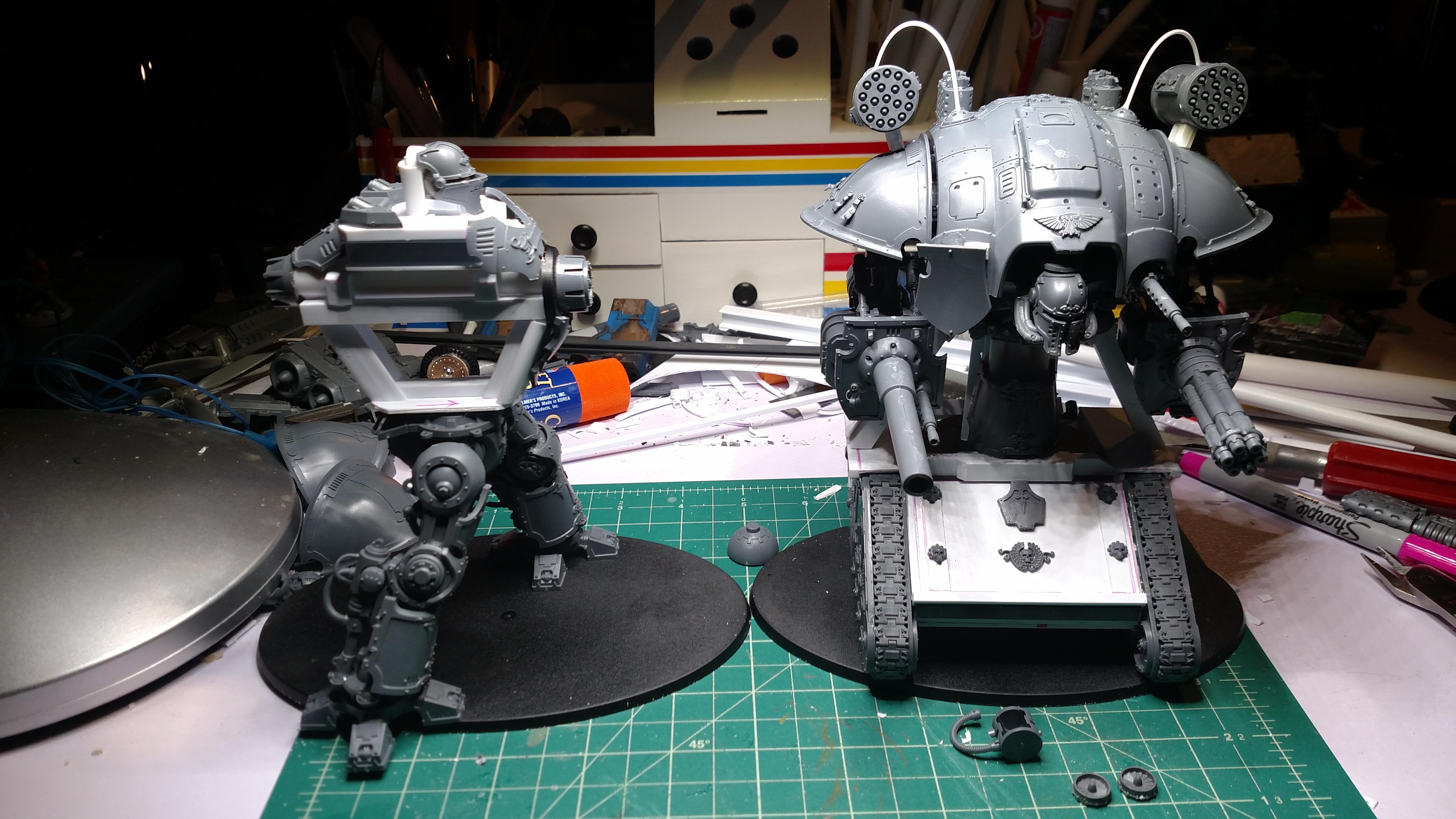 Huminoid Knight, side + Knight Tank WIP