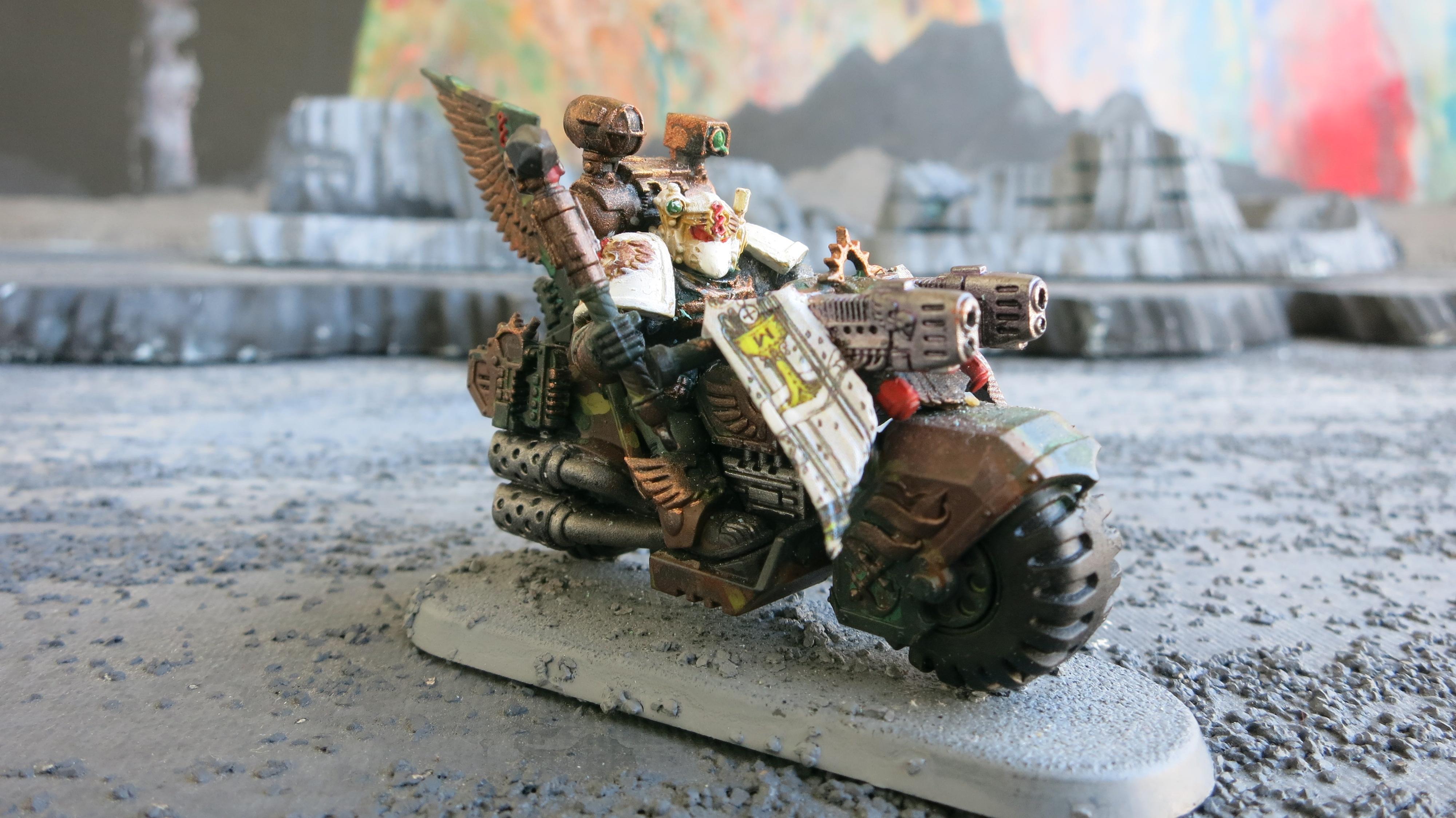 Apothecary, Bike, Black Knight, Camouflage, Command Squad, Dark Angels, Narthecium, Ravenwing