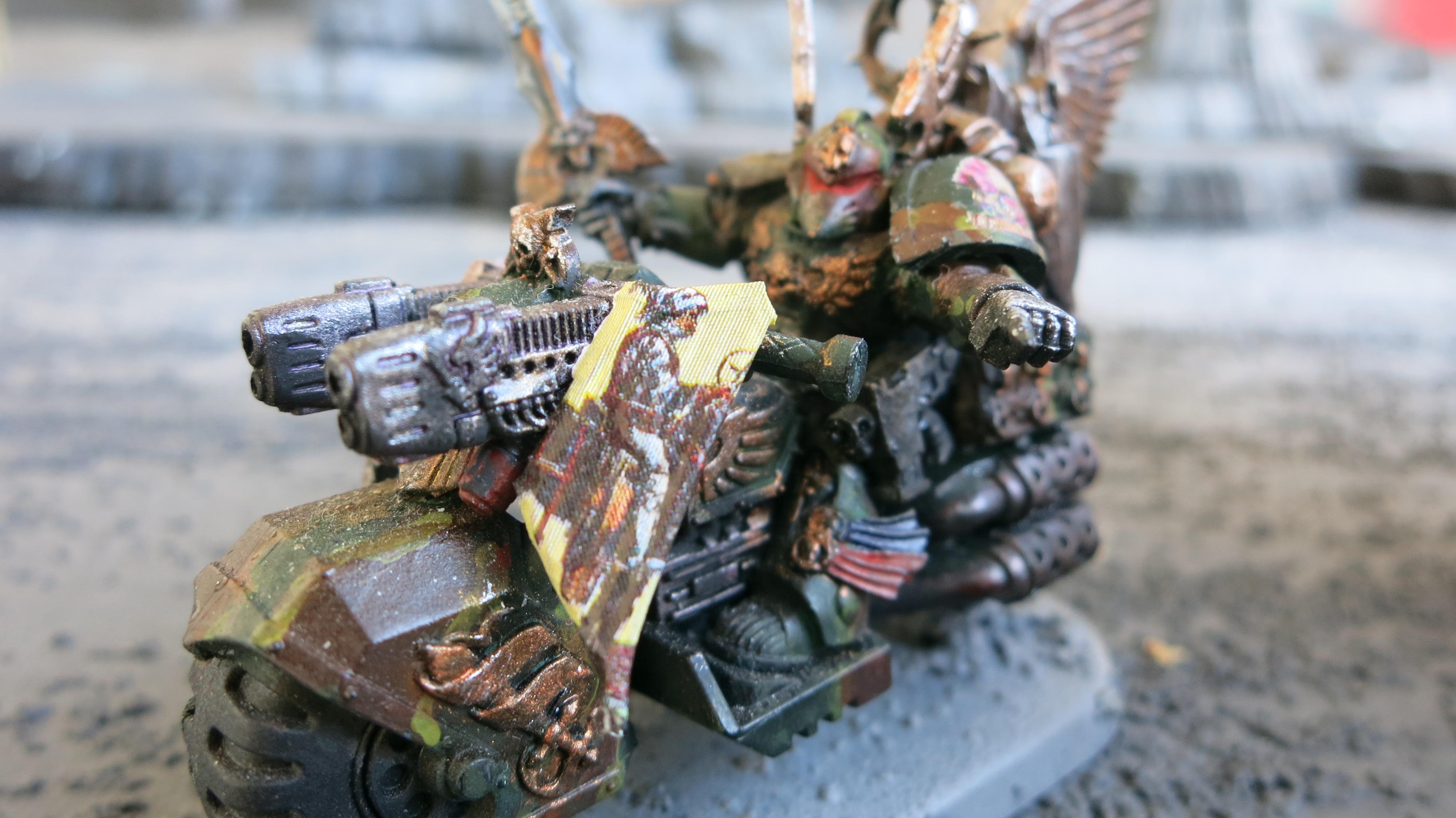 Bike, Black Knight, Blade Of Caliban, Camouflage, Champion, Command Squad, Dark Angels, Ravenwing