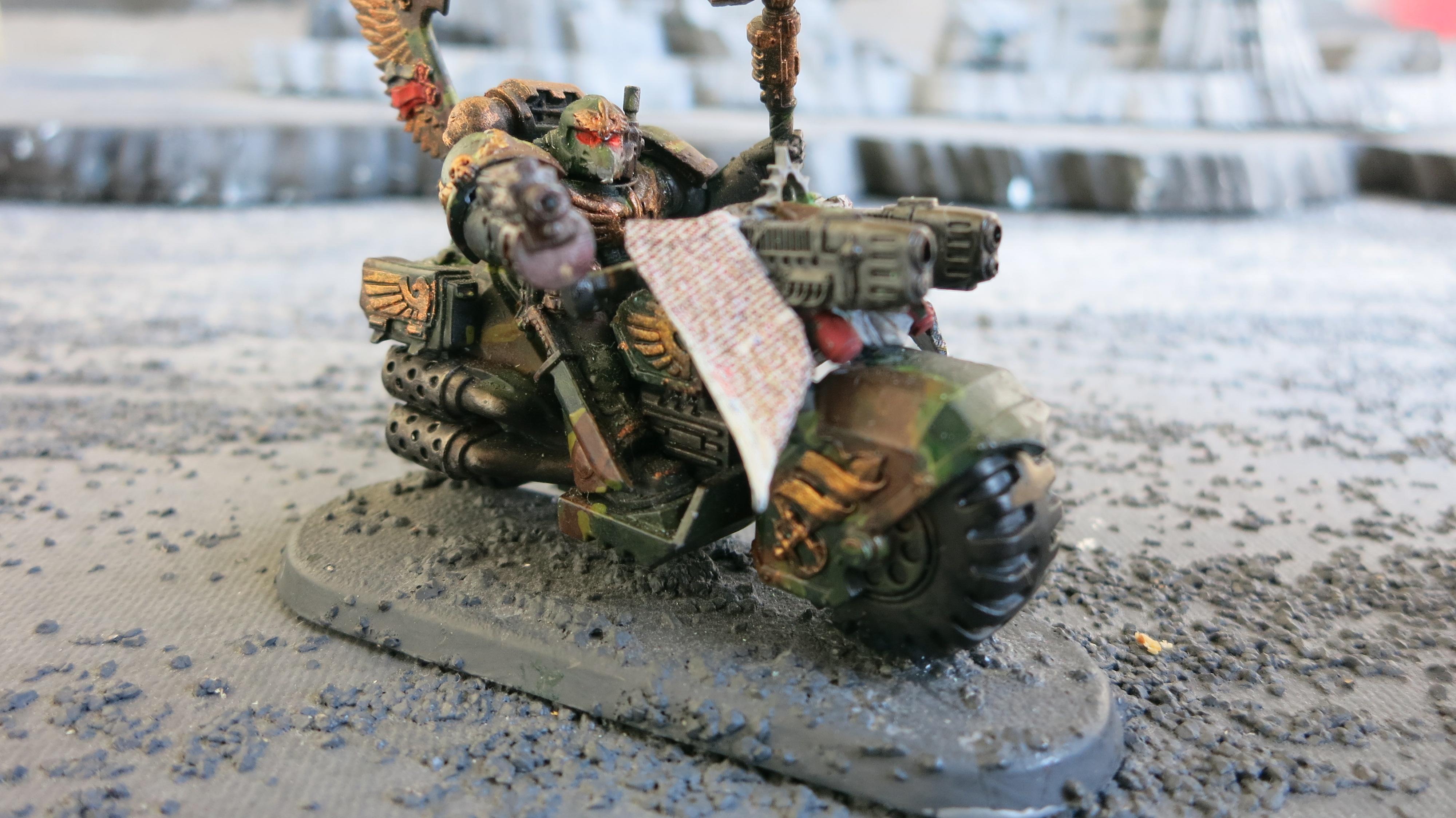 Bike, Black Knight, Command Squad, Dark Angels, Ravenwing