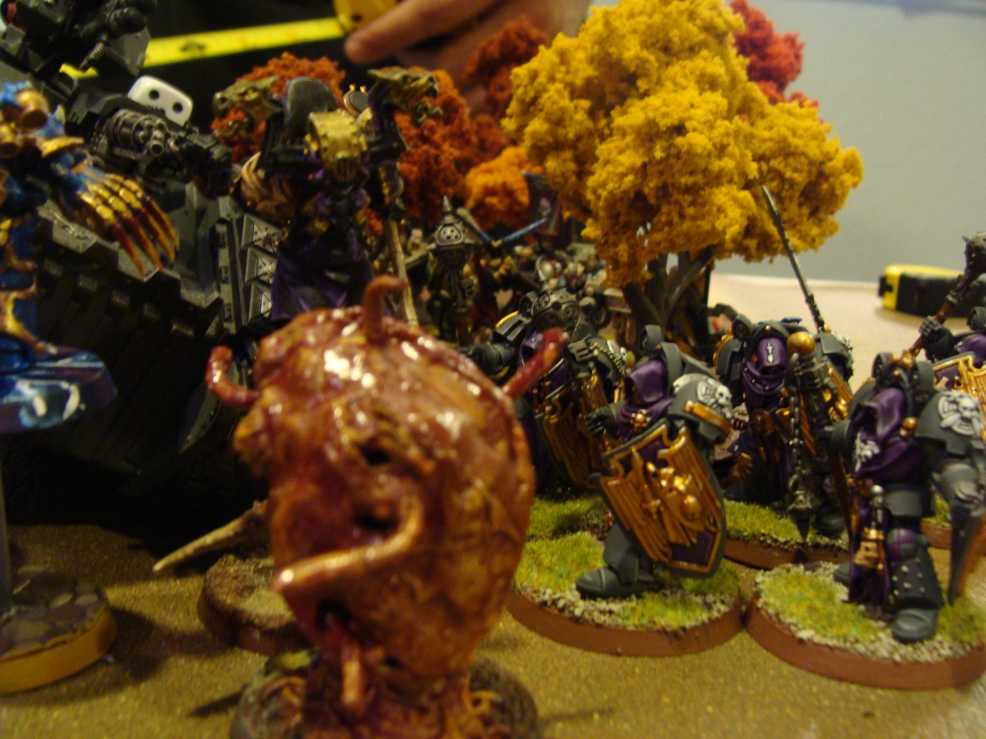 Battle Report, Chaos Space Marines, Daemons, Mechanicum, Slaanesh, Space Marines, Thousand Sons