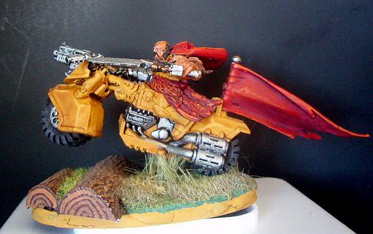 Astartes, Bike, Conversion, Firstborn, Imperial, Space Marine Bike, Space Marines, Warhammer 40,000, White Scars, Yellow
