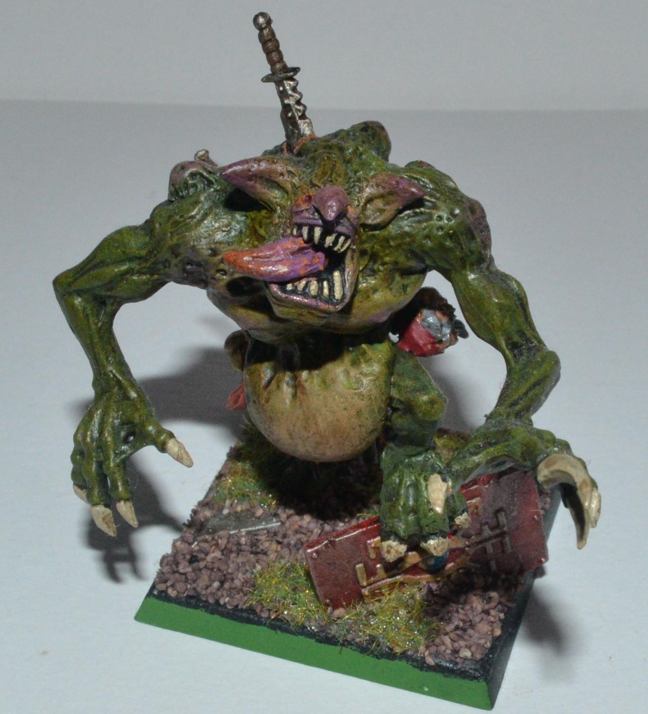 this is my Troll made him out of a spawn squig mouth and some green stuff 
