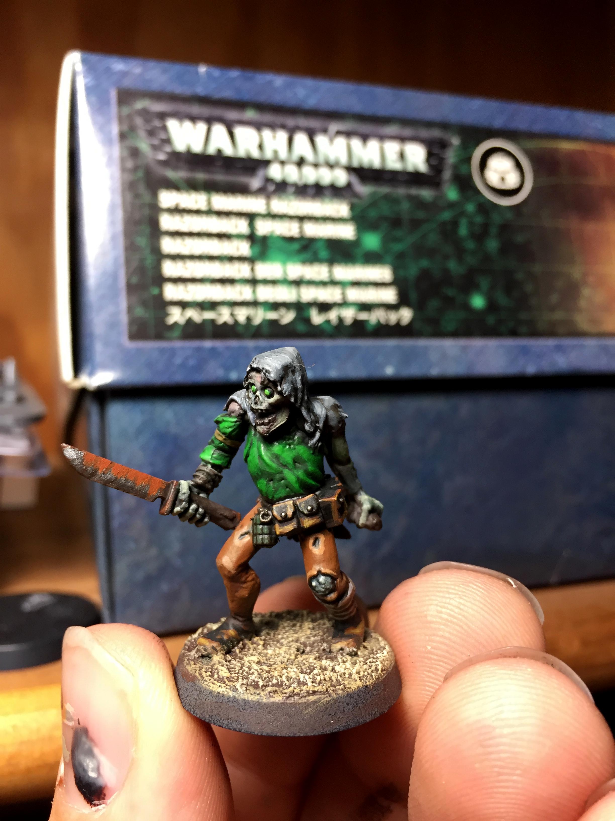 Ganger, Greenstuff, Knife, Rust, Terry, Weathered, Zombie