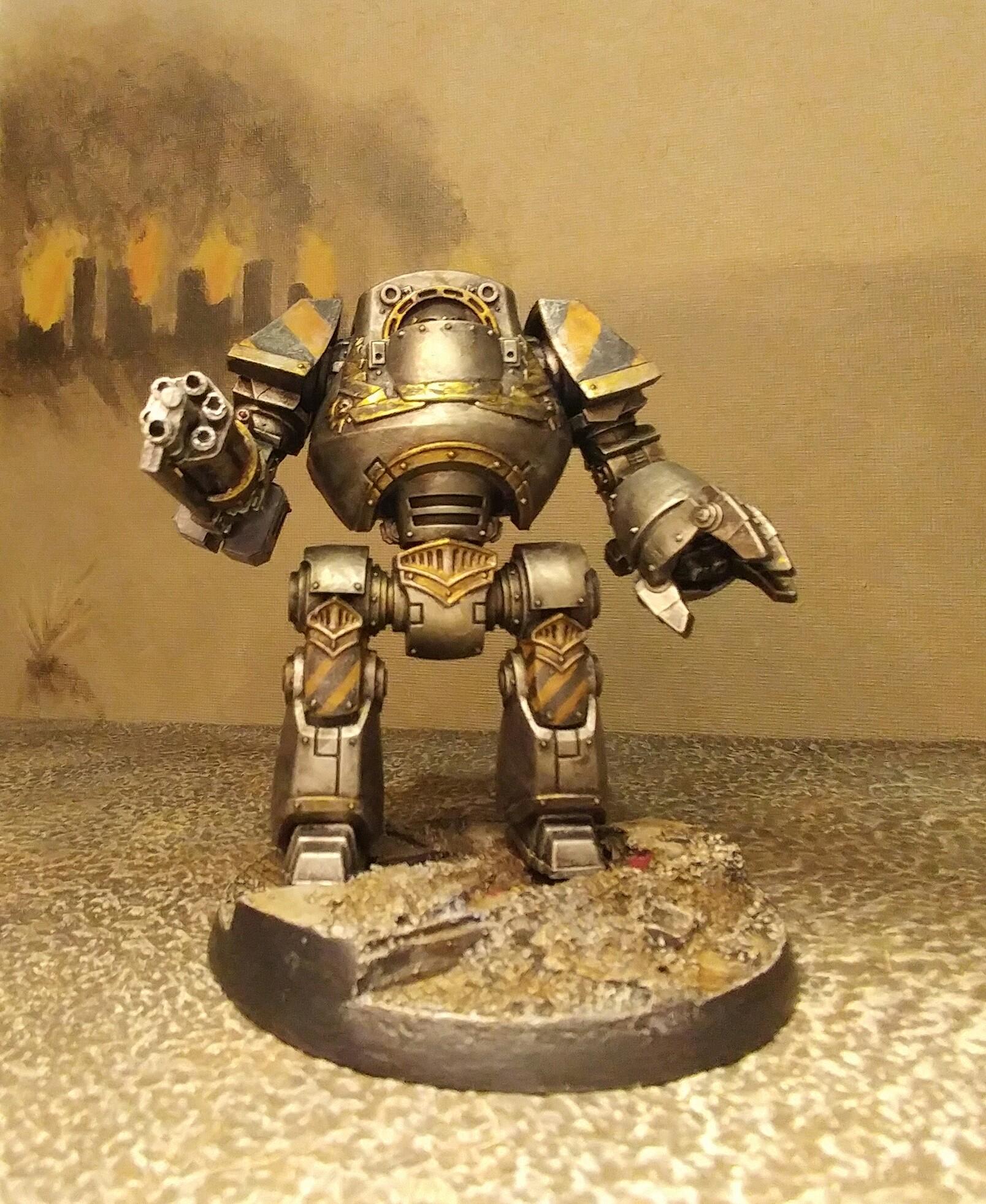 Dreadnought, Hazard Stripes, Horus Heresy, Iron Warriors