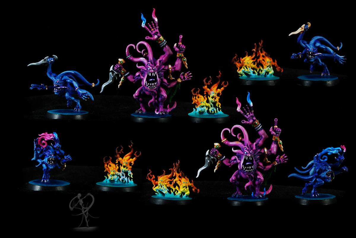 Age Of Sigmar, Daemons, Horrors, Non-Metallic Metal, Silve Tower, Tzeentch, Warhammer Quest