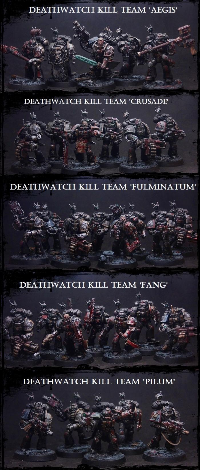 Deathwatch, Kill Team, Space Marines, Veteran, Warhammer 40,000, Weathered