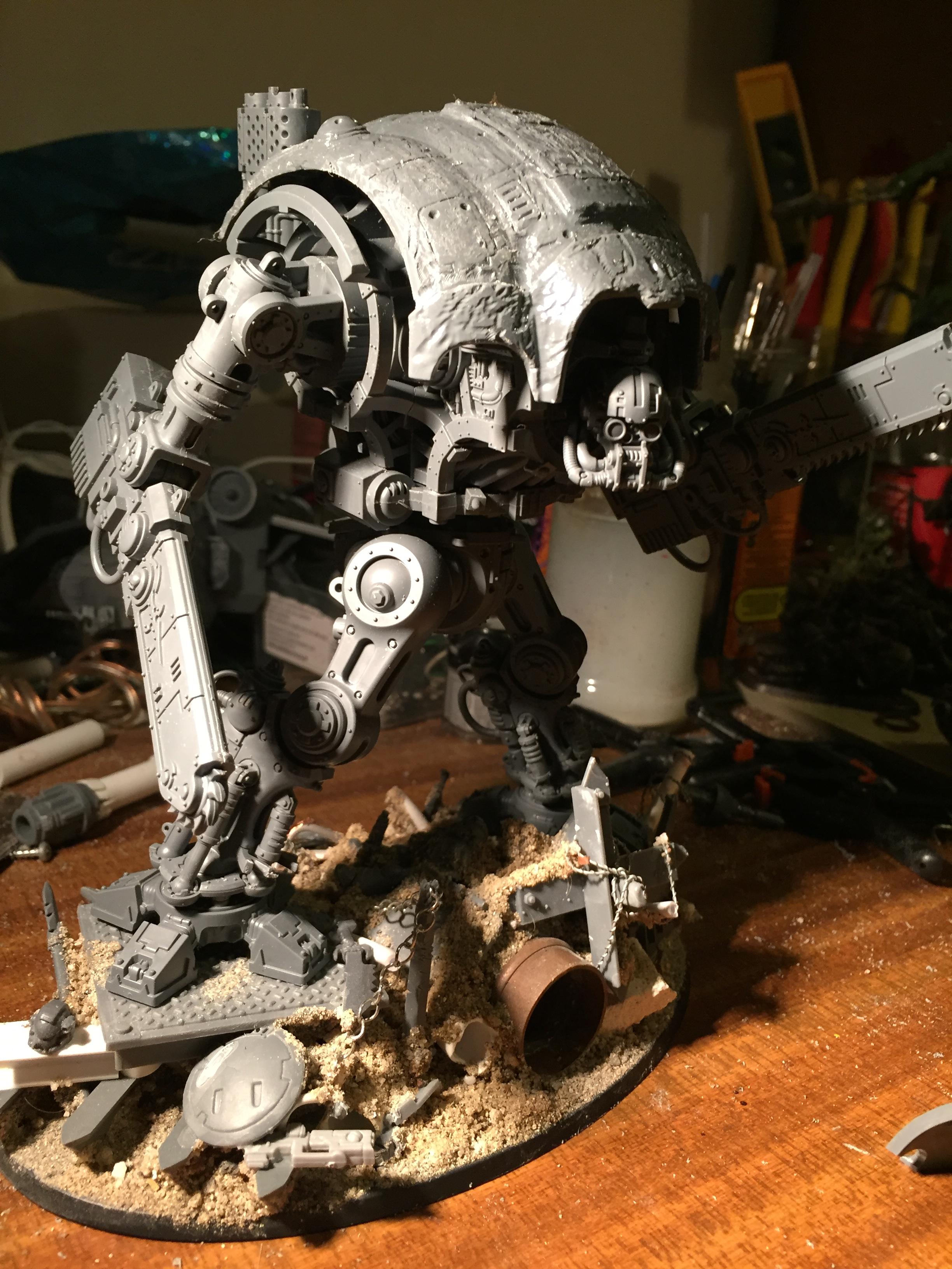 Chaos, Conversion, Knight Titan, Magnetised Parts, Nurgle, Traitor Titan, Work In Progress