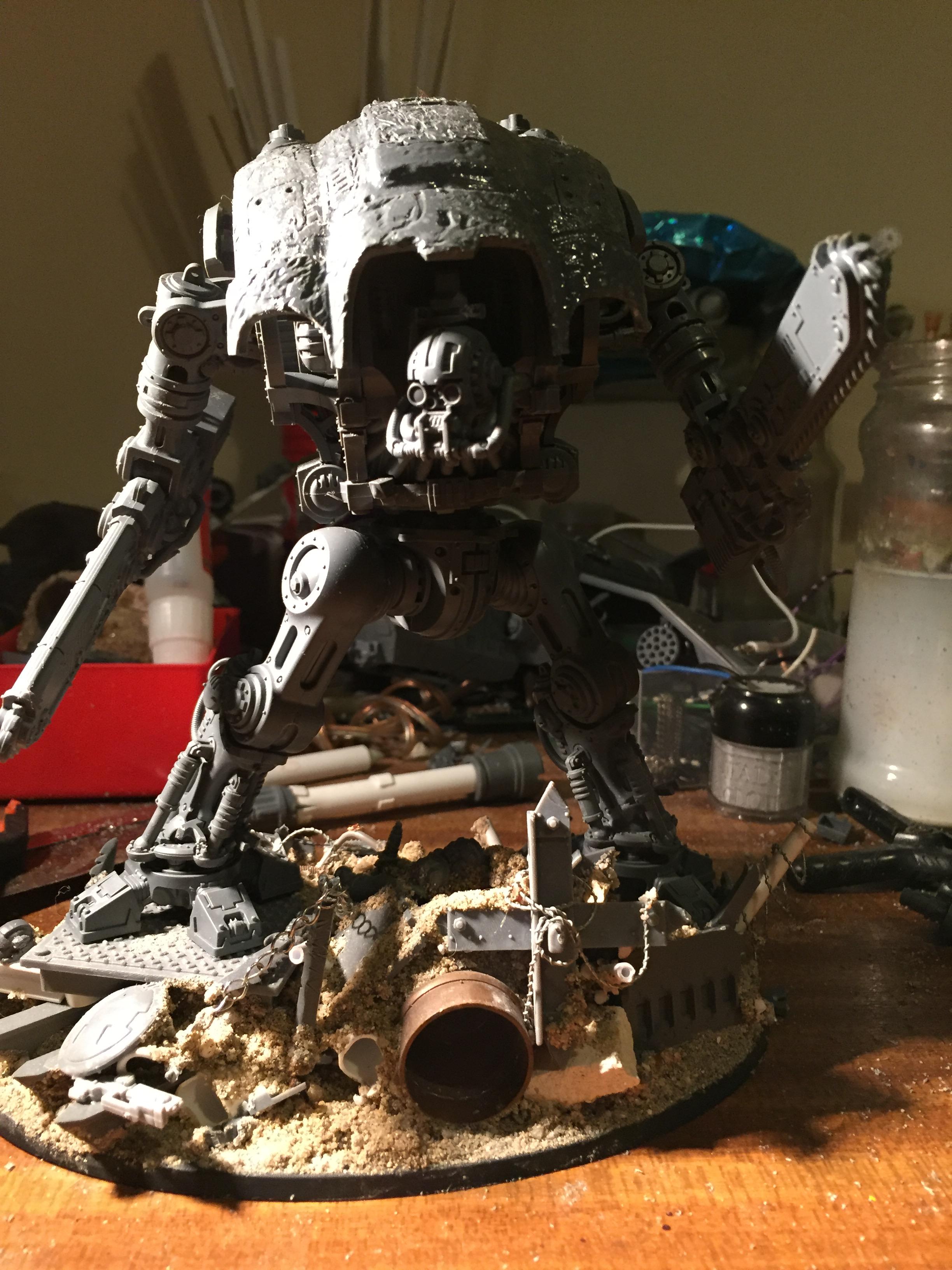 Chaos, Conversion, Knight Titan, Magnetised Parts, Nurgle, Traitor Titan, Work In Progress