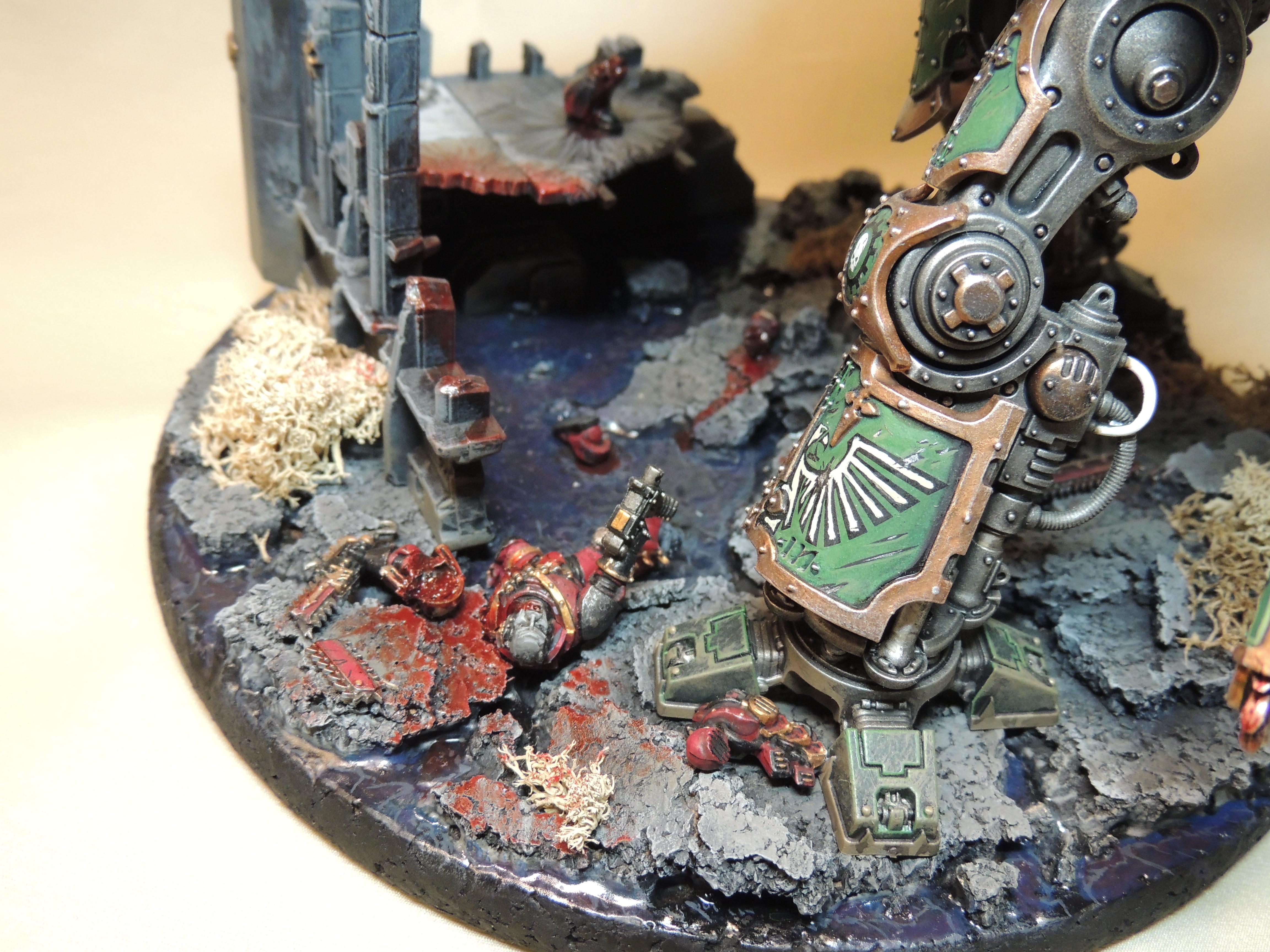 Blood, Diorama, Robot, Terrain, Warhammer 40,000, Warhammer Fantasy