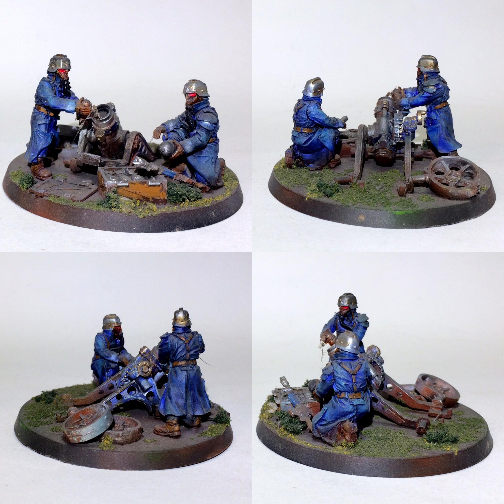 Airbrushed, Death Korps of Krieg, Flocked, Forge World. Heavy Weapons Team, Heavy Weapons Mortar Team, Warhammer 40,000