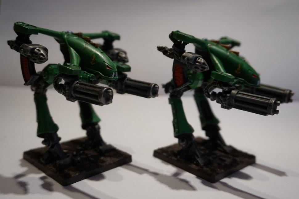 Probably the oldest models in the army - two dreadnoughts converted from the classic Space Crusade game