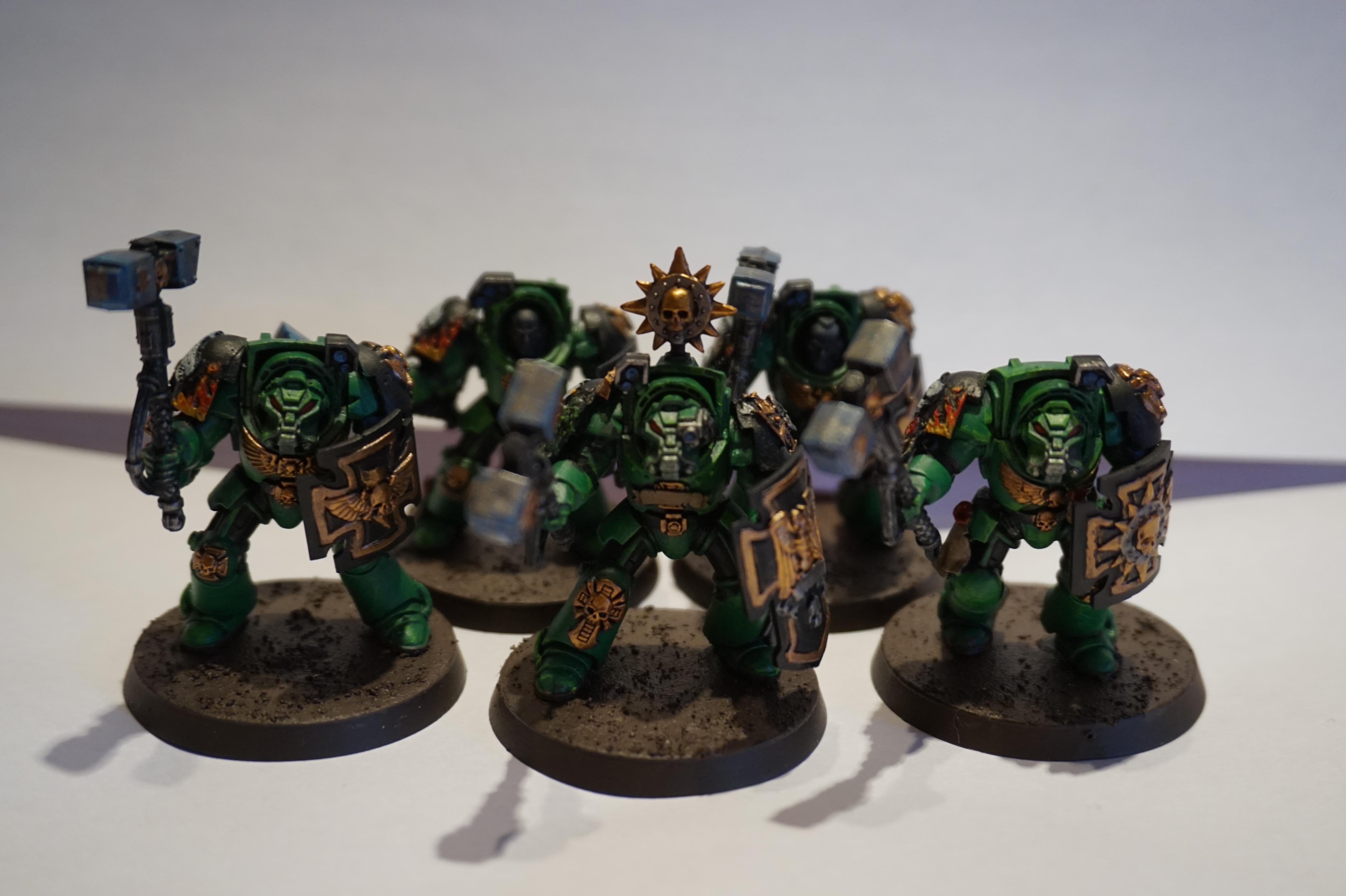 Terminators with Thunder Hammers and Storm Shields