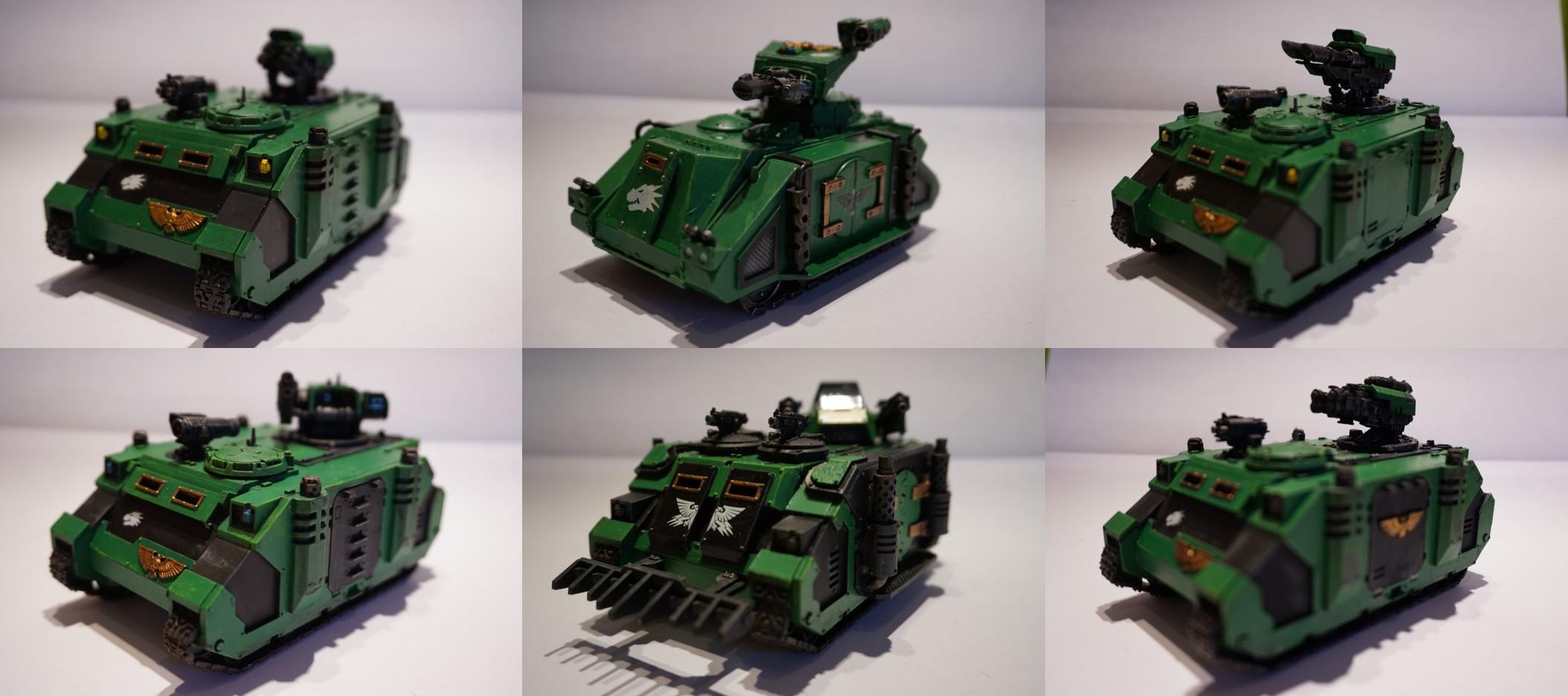6 x Salamander Razorbacks: the five Codex options, plus a Multi-melta turret