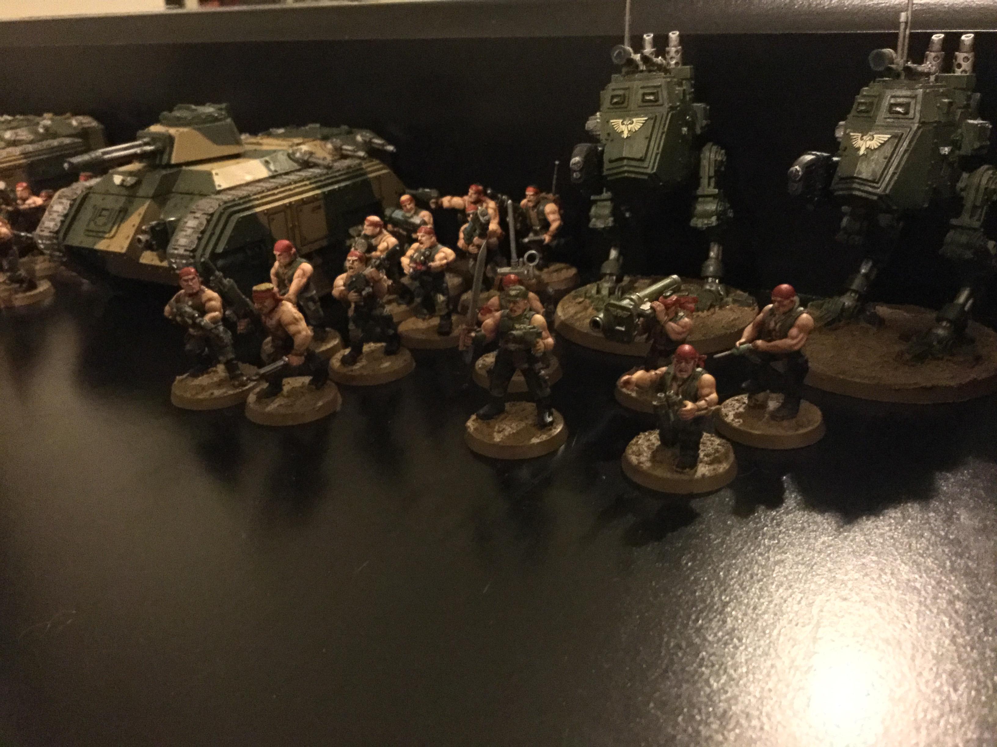 Company command squad and supporting sentinels