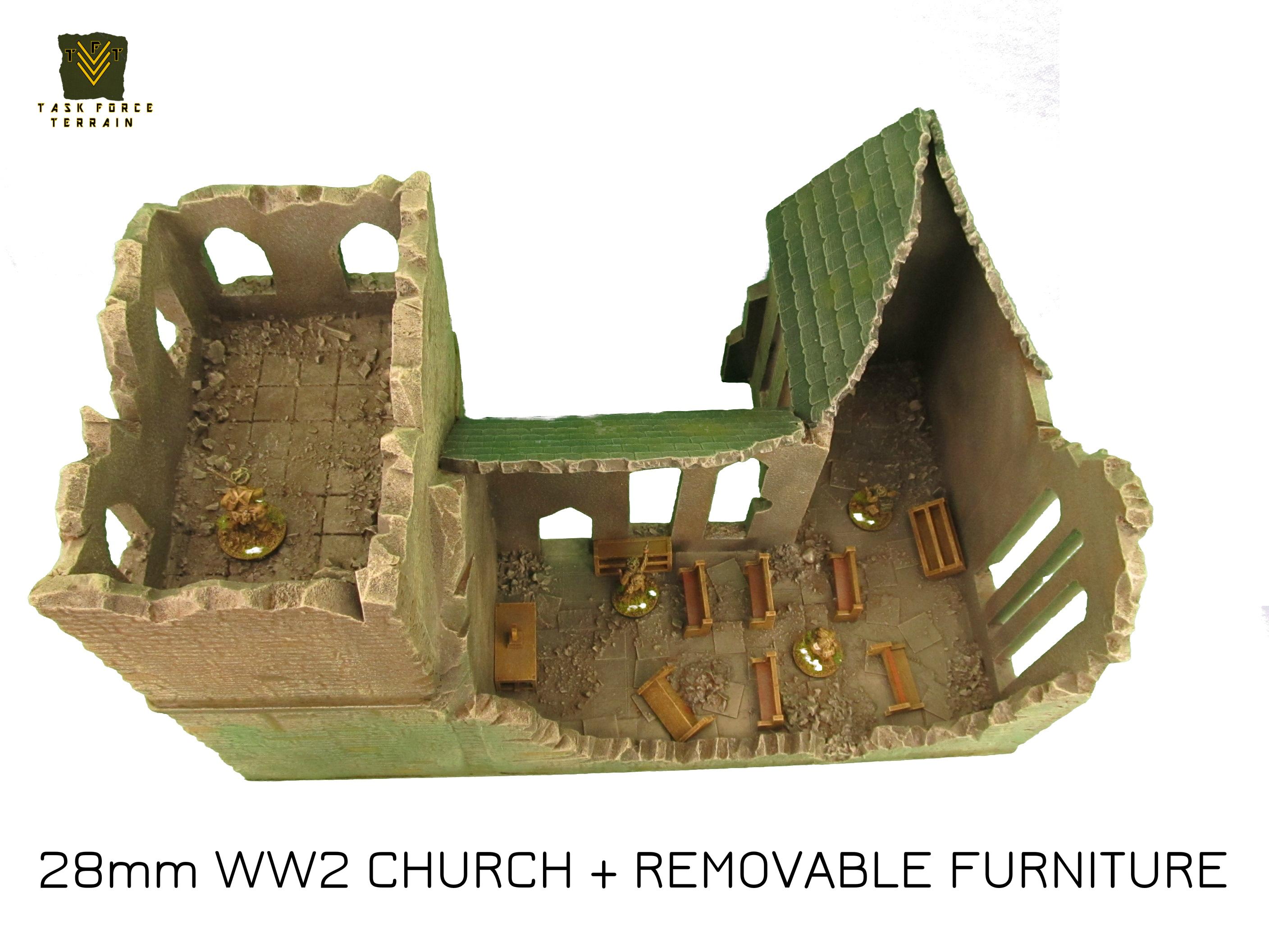 28mm, 28mm Ww2 Buildings, 28mm Ww2 Church, 28mm Ww2 Terrain, Boltaction, Buildings, Game Table, Gametable, Terrain, Wargames, World War 2, Ww2 Church, Ww2 Wargames Terrain