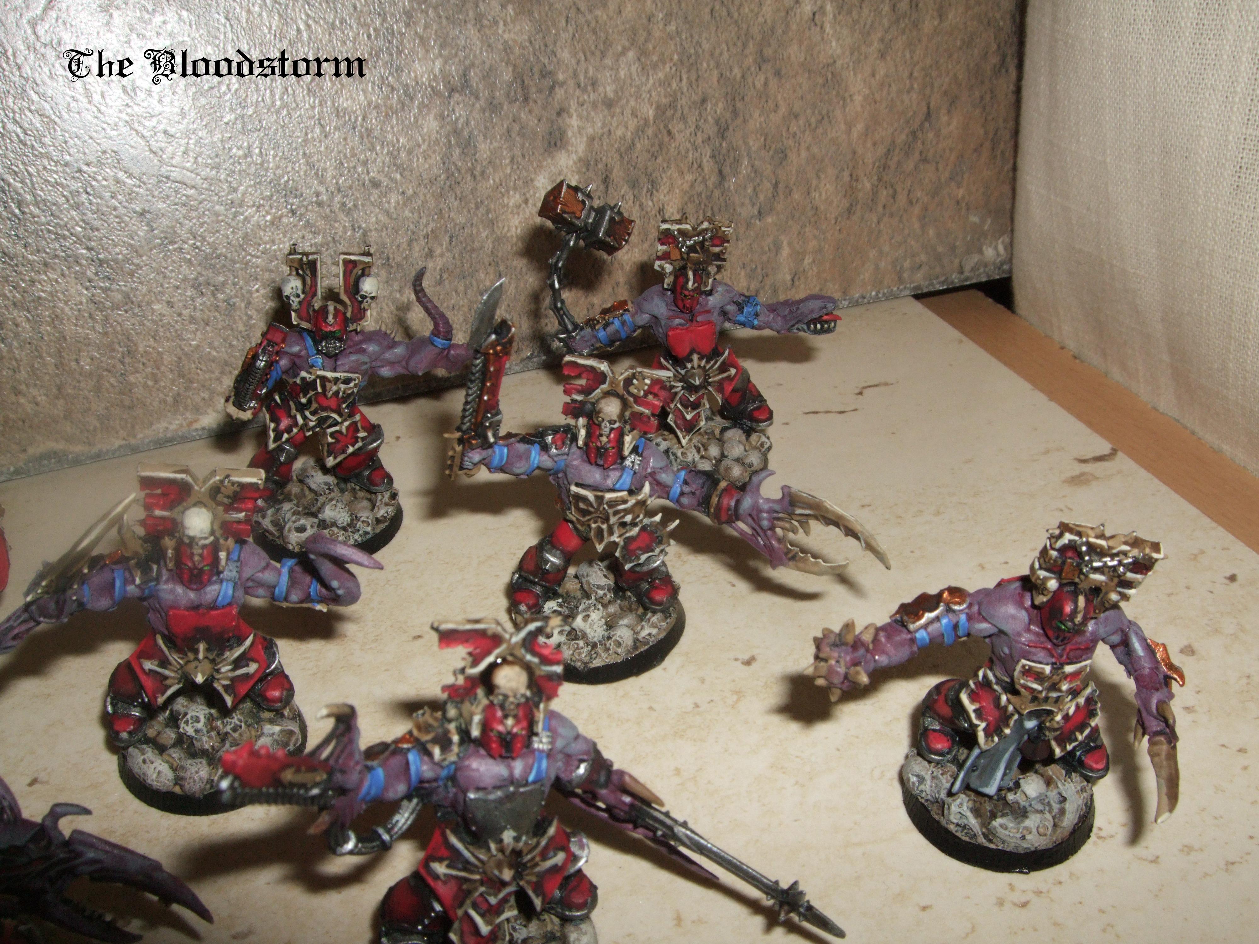 Berserkers, Chaos Space Marines, Conversion, Daemonkin, Khorne, Possessed, Red
