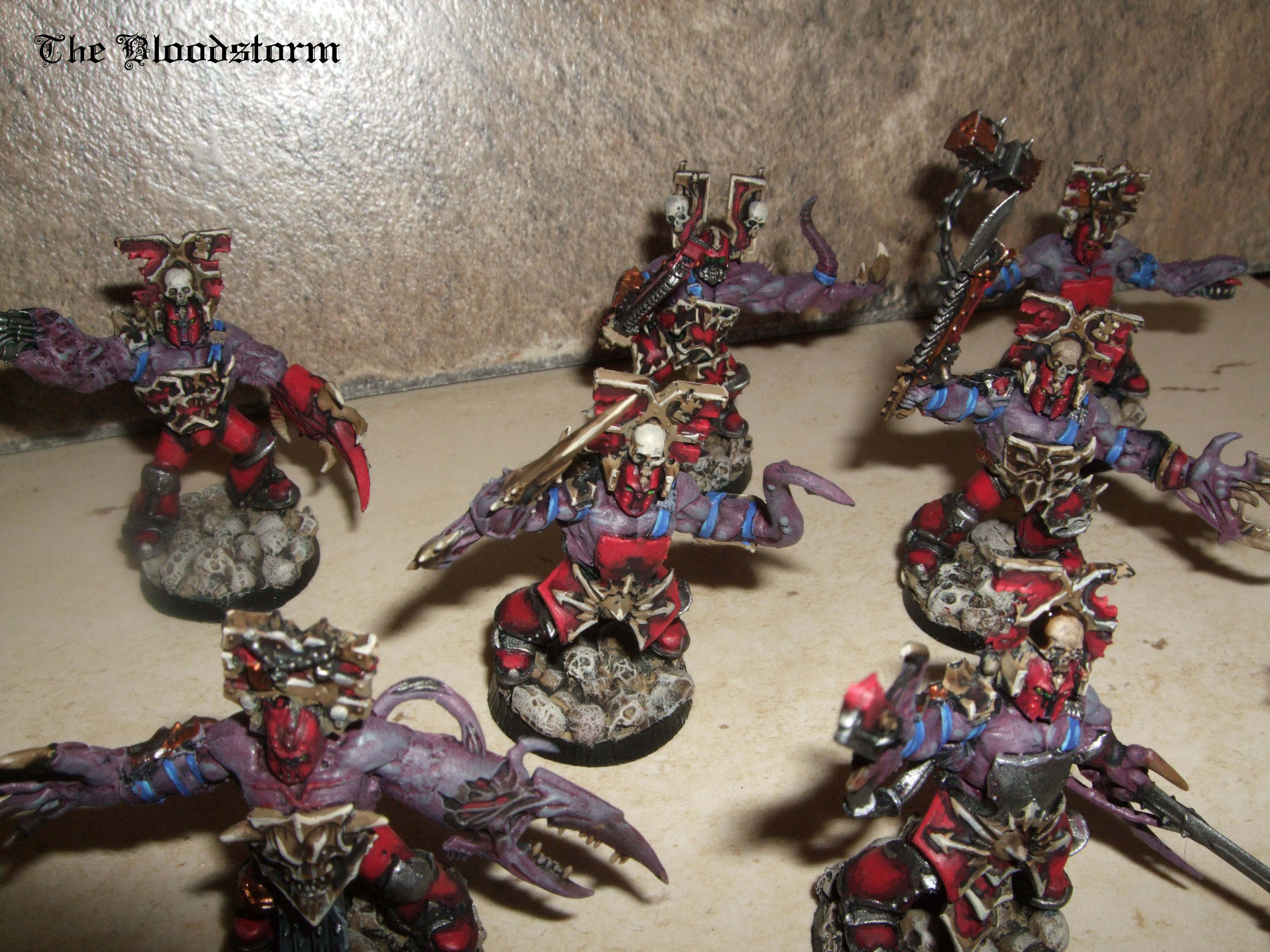 Berserkers, Chaos Space Marines, Conversion, Daemonkin, Khorne, Possessed, Red