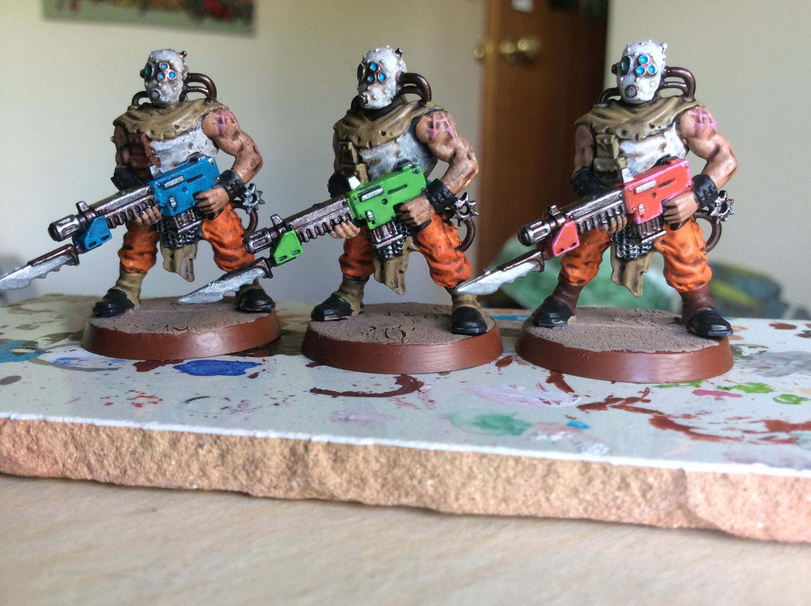 Bandits, Blue, Borderlands, Chaos, Cultists, Green, Jail, Orange, Penal, Prisoners, Red, Three, Warhammer 40,000