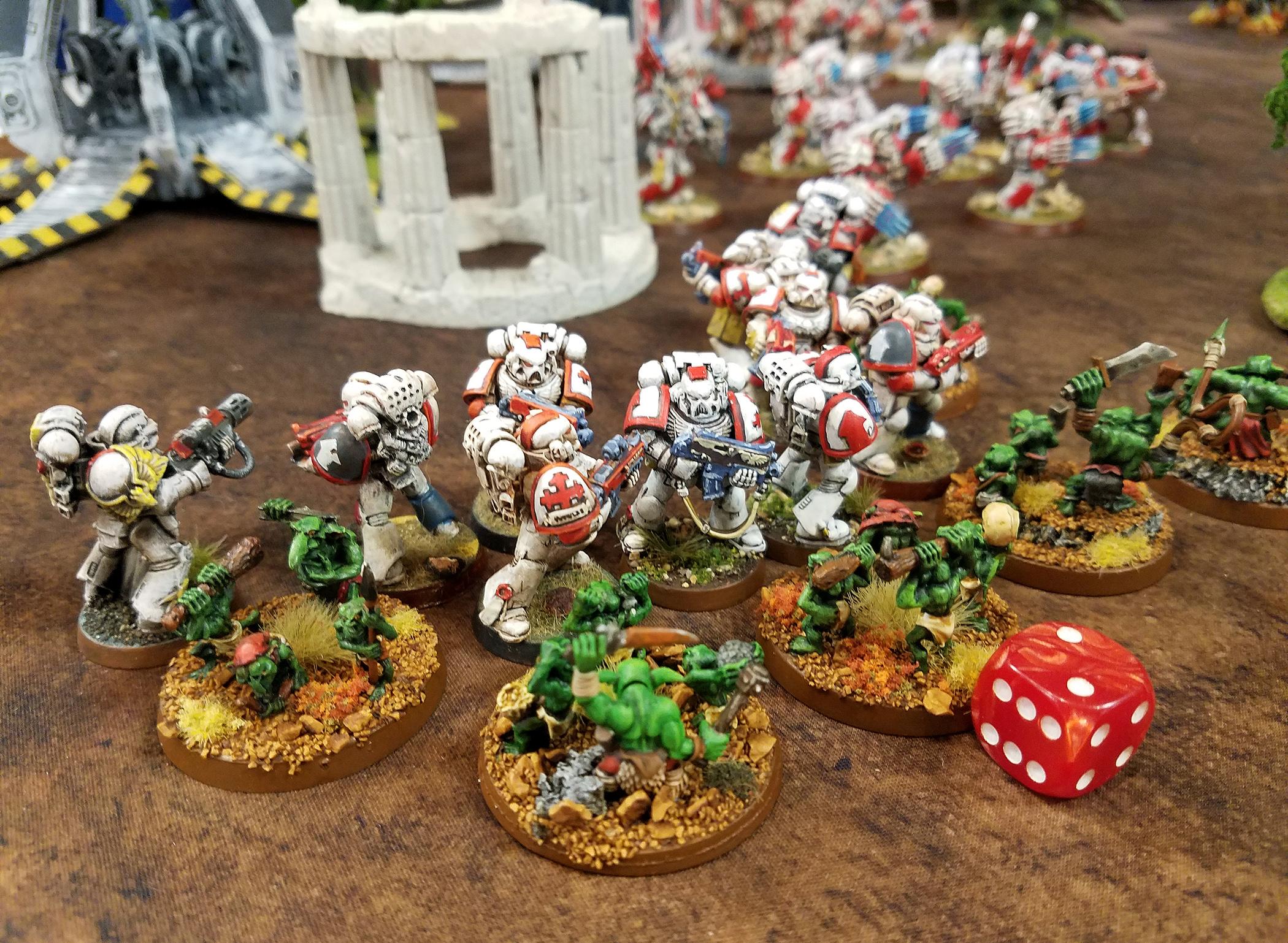 Battle Report, Daemons, Space Marines, Warhammer 40,000