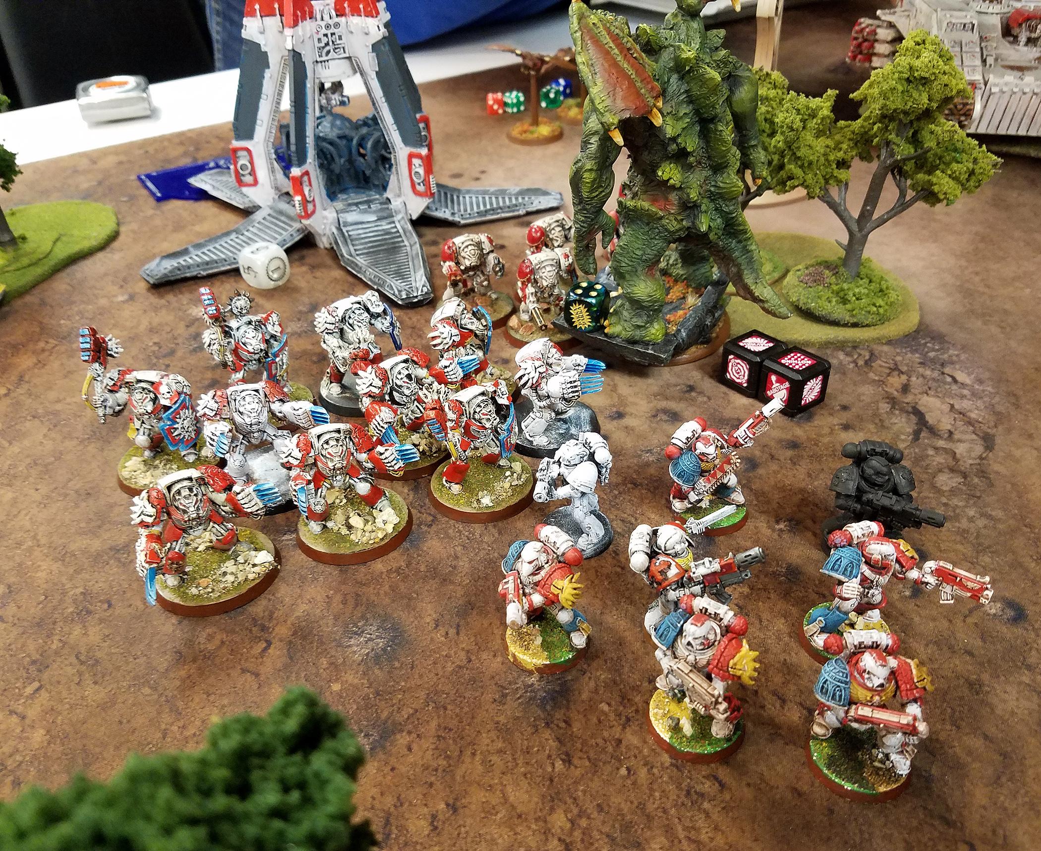 Battle Report, Daemons, Space Marines, Warhammer 40,000
