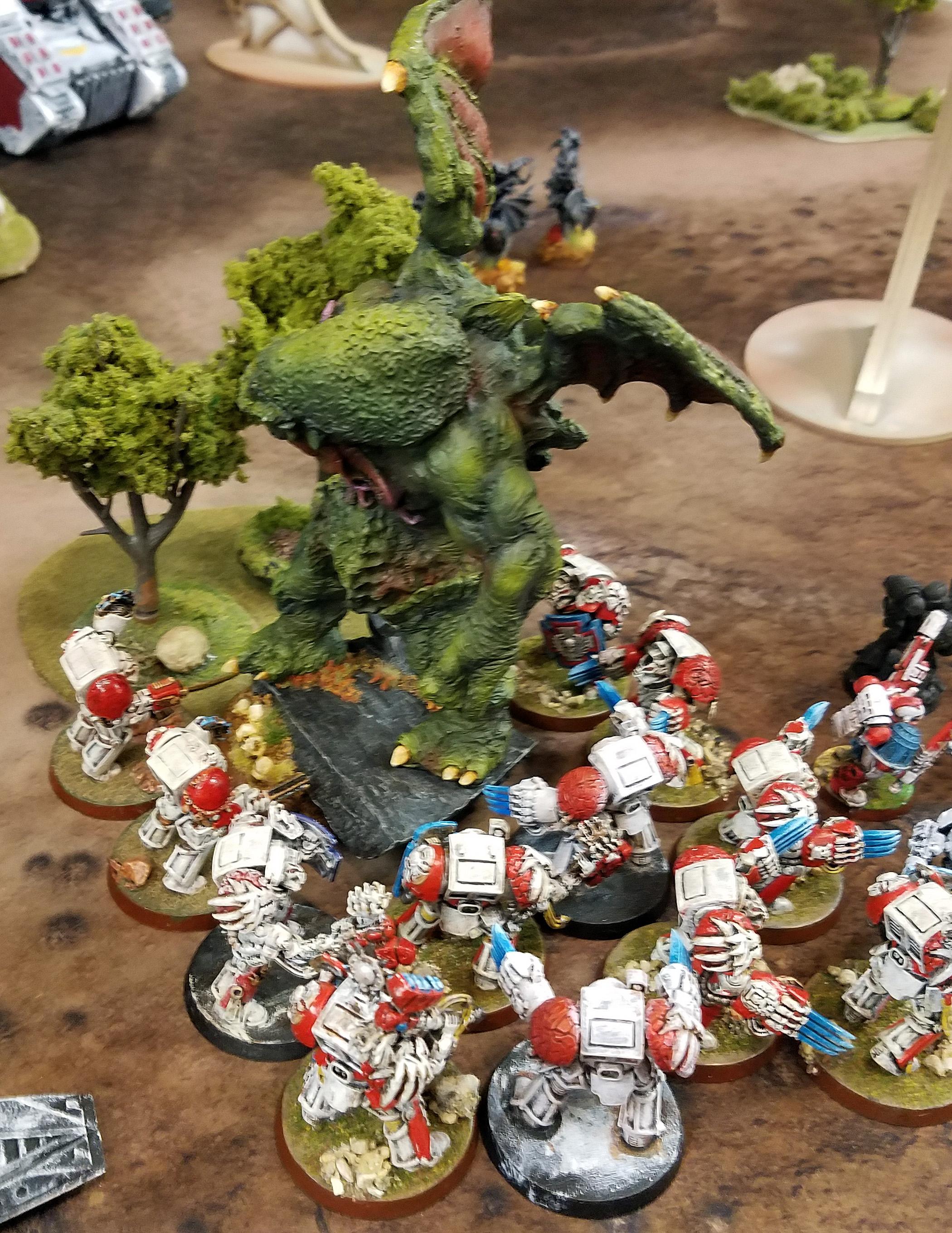 Battle Report, Daemons, Space Marines, Warhammer 40,000