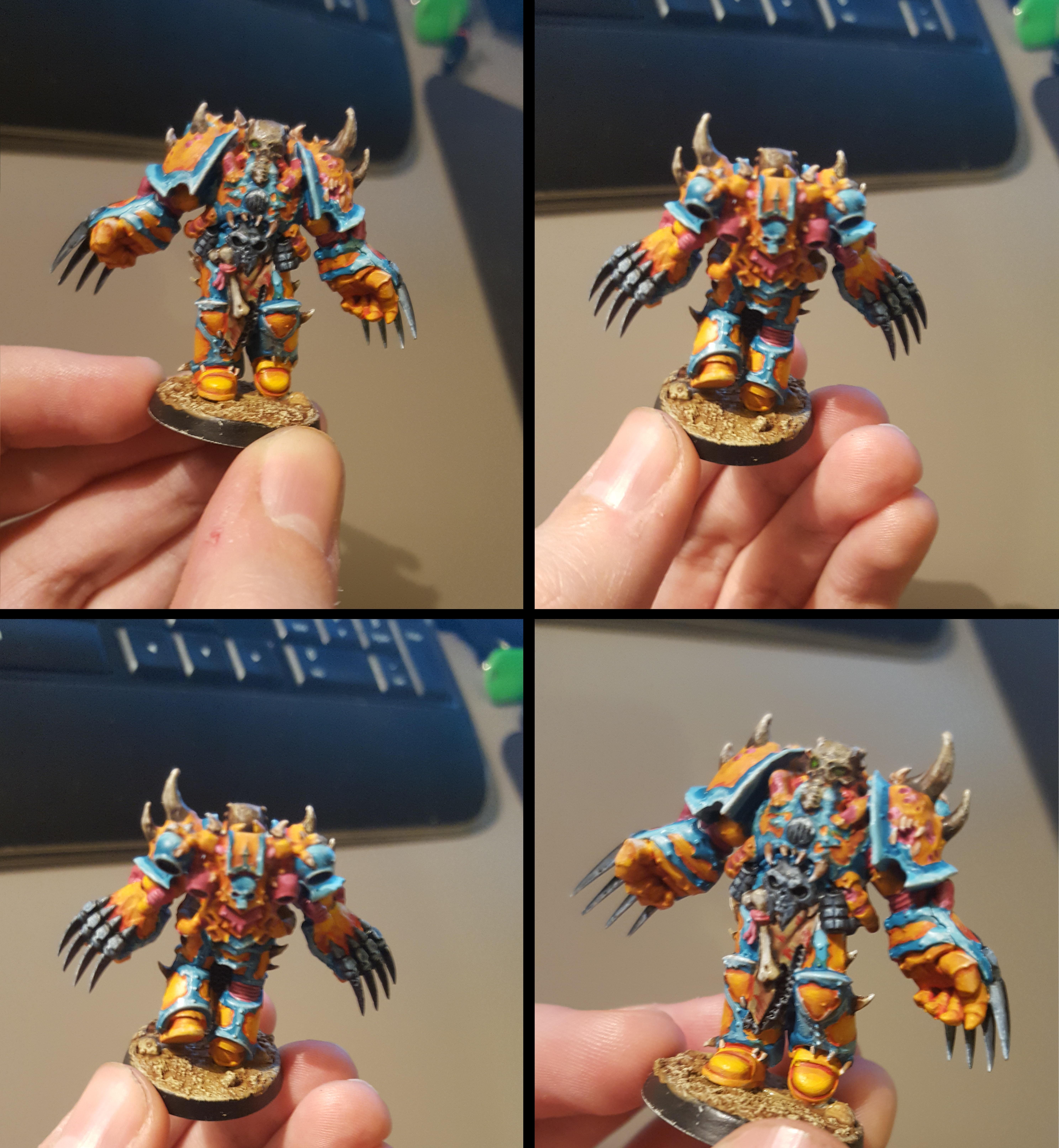 Chaos Space Marines, Colourful, Orange, Turquoise, Ugly