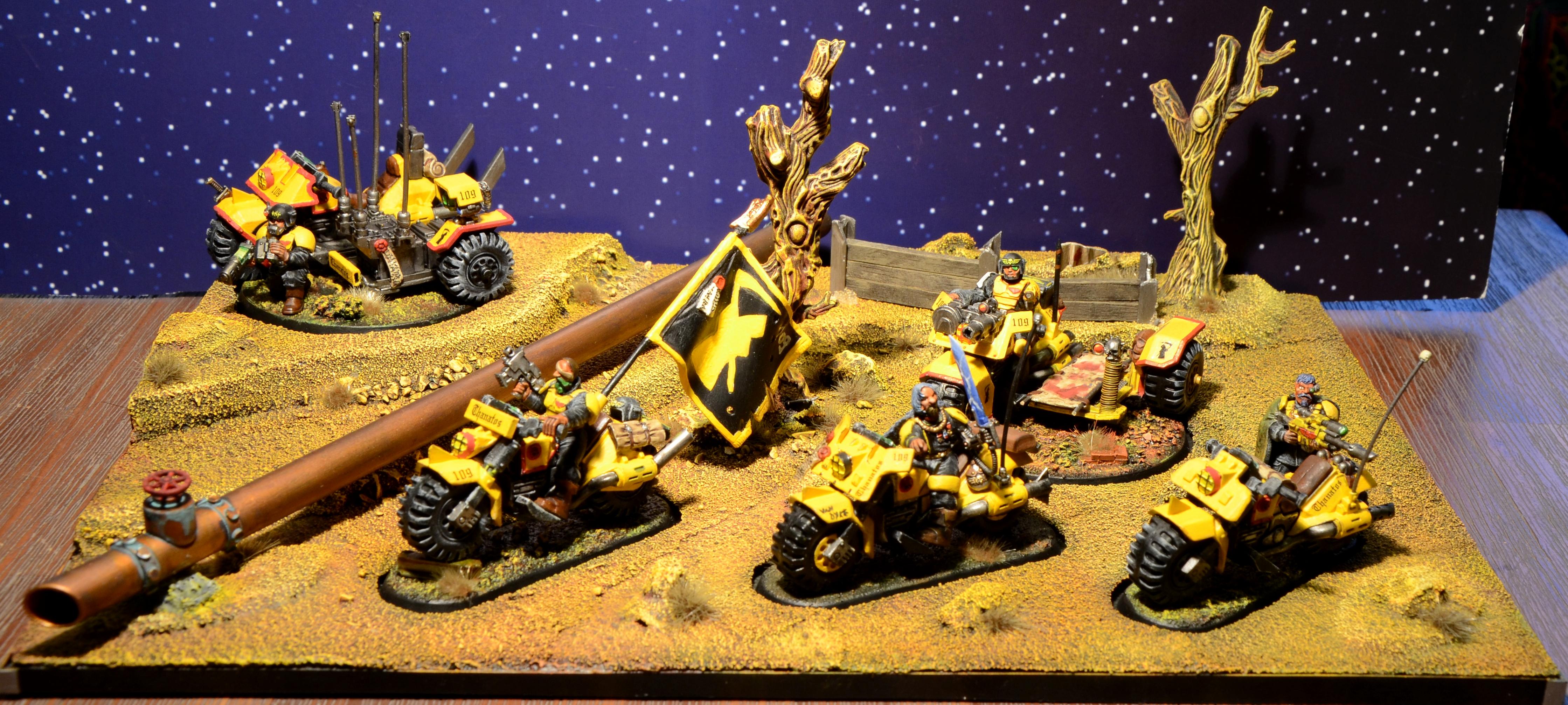 Astra Militarum, Bike, Command Squad, Diorama, Headquarters
