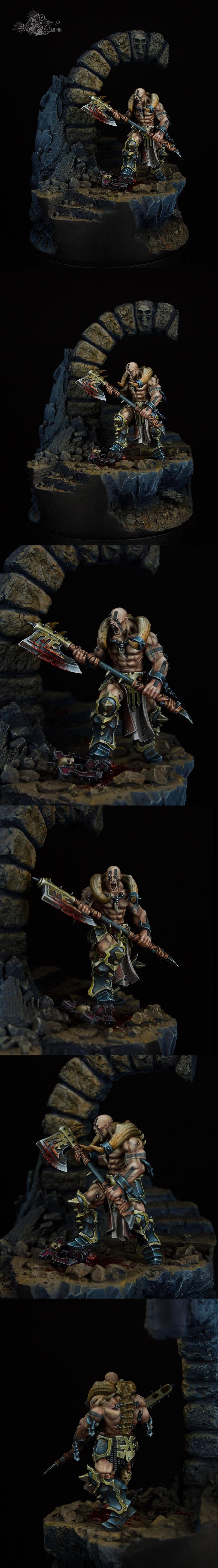 Chaos, Diorama, Khorne, Slaughter Priest, Slaughterpriest