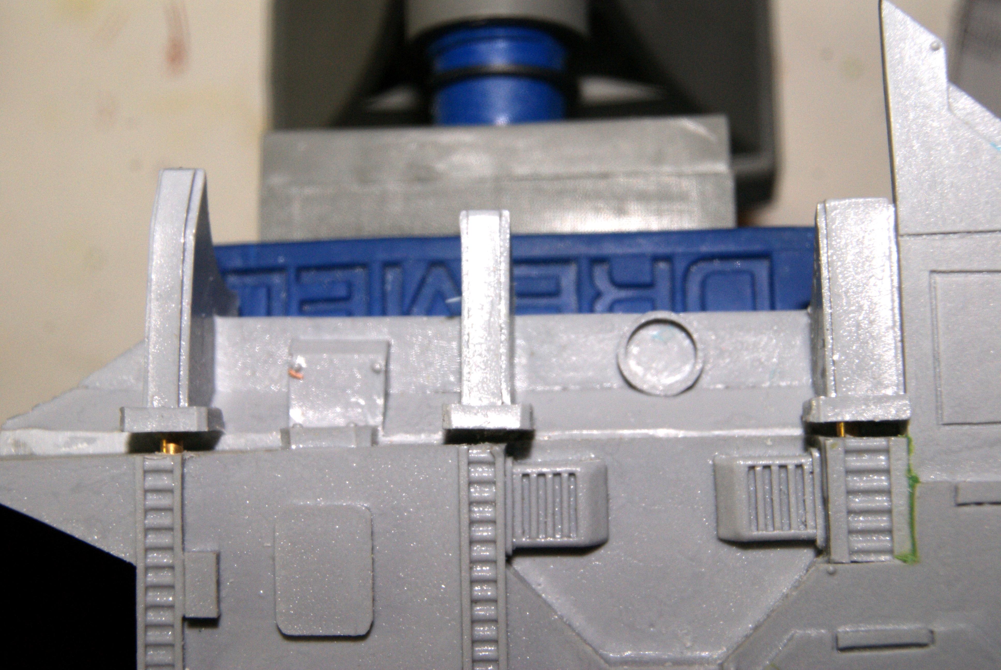 Dry fitting the pins in place. 