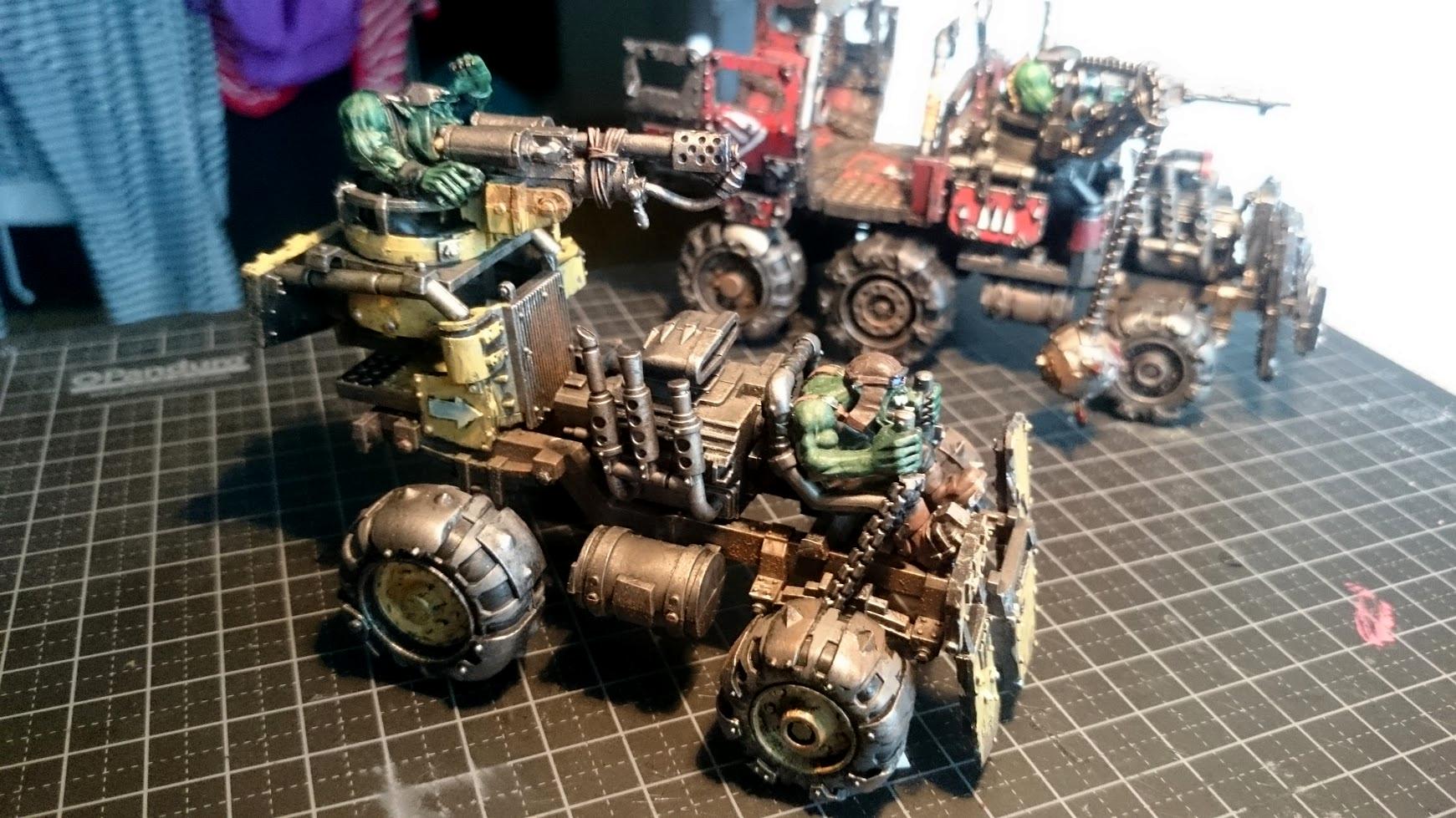 Buggy, Conversion, Orks, Painting, Skorcha, Warbuggy, Warhammer 40,000, Weathered