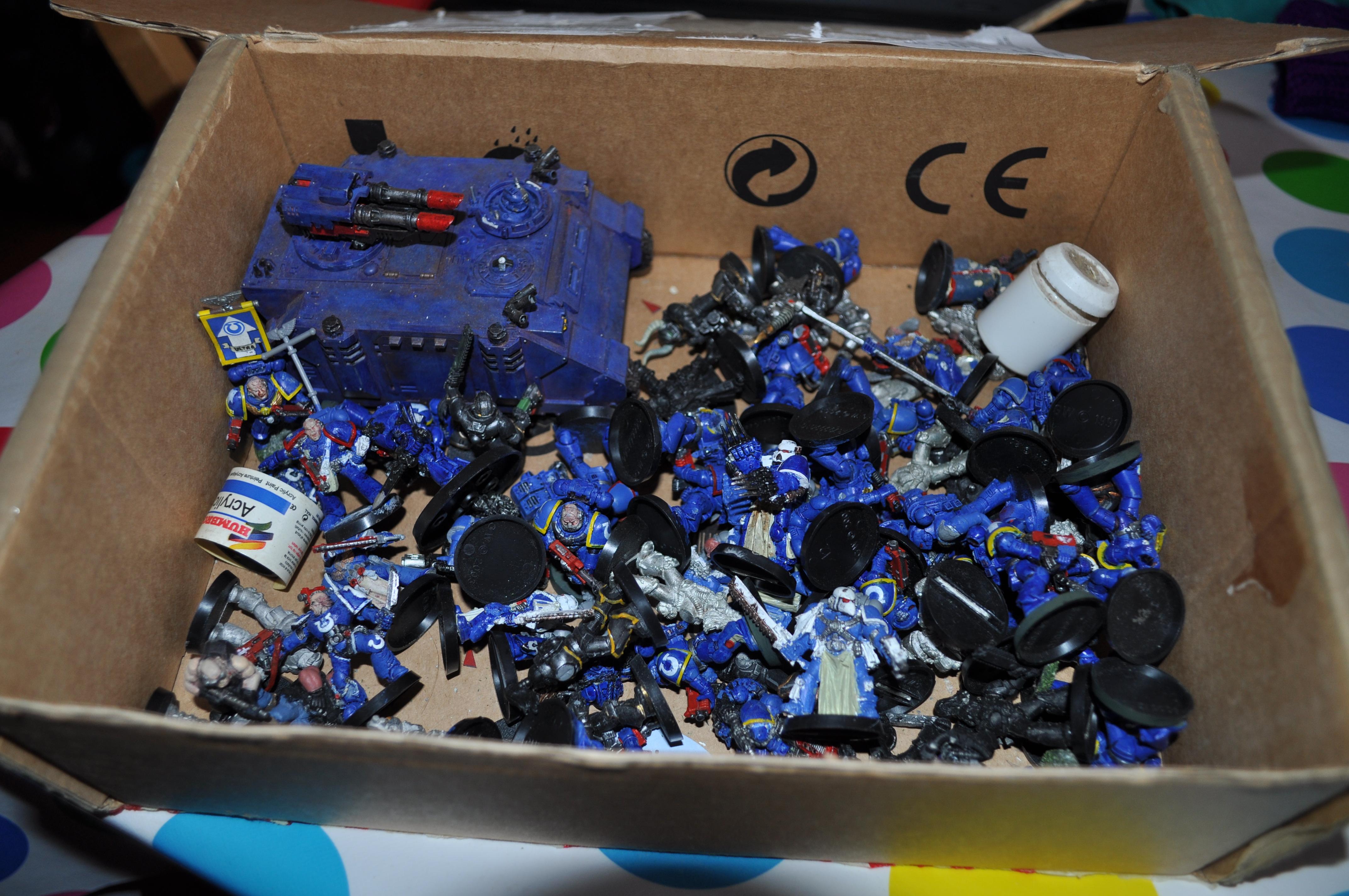 a box of blue